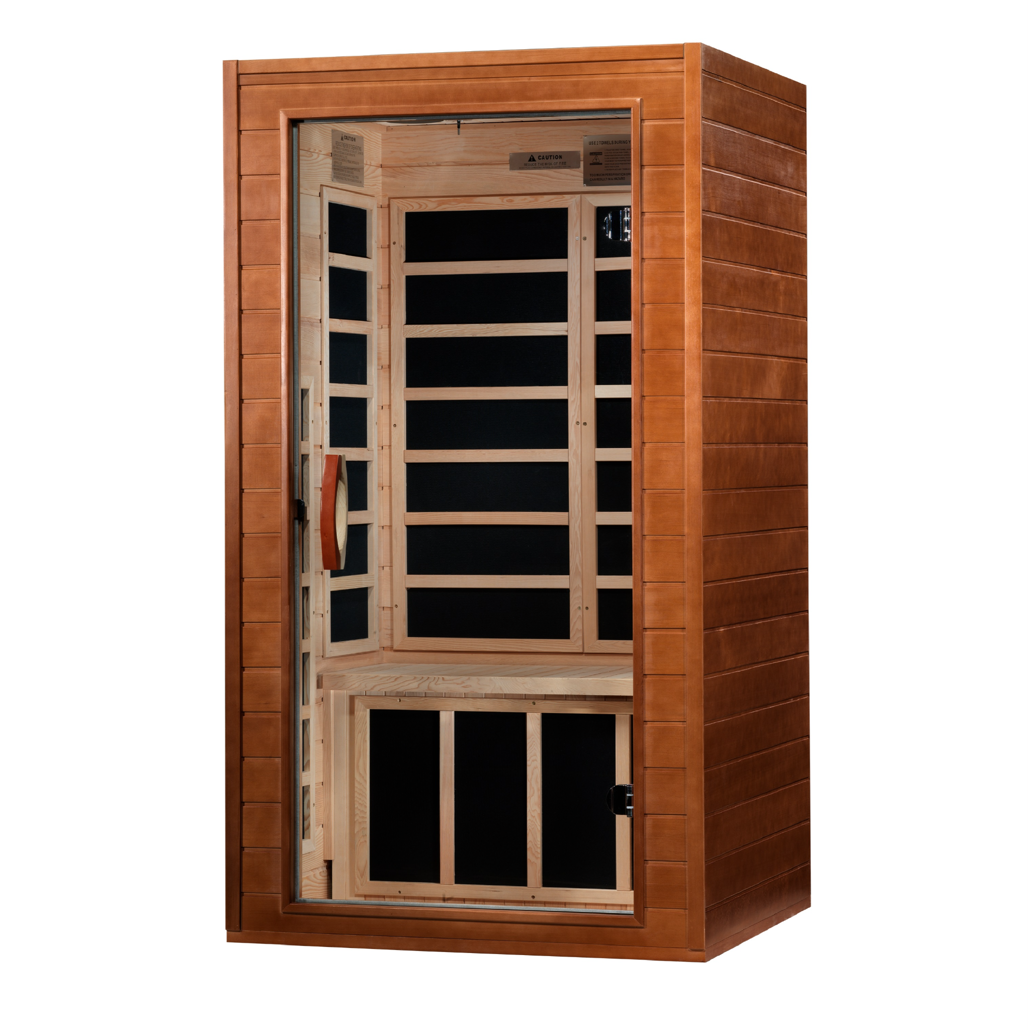 Dynamic Avila Elite 1–2 Person Ultra Low EMF FAR Infrared Sauna (3–5MG) with Chromotherapy & Bluetooth, Canadian Hemlock – DYN-6103-01 Elite
