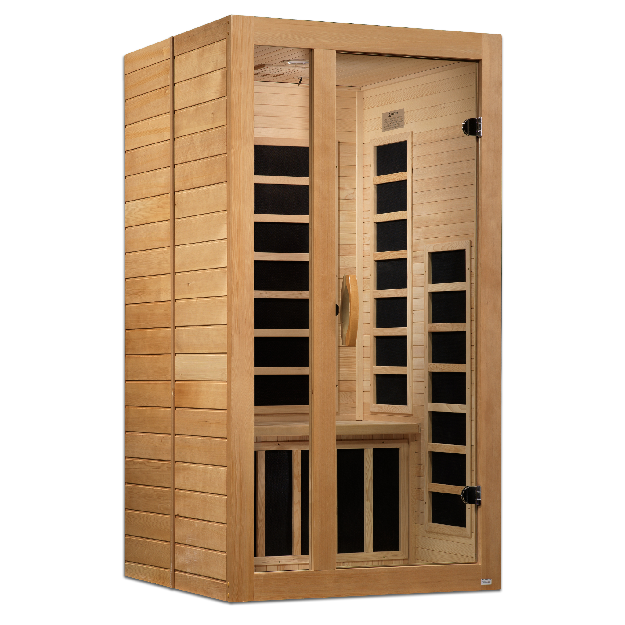 Dynamic Gracia Elite 1–2 Person Ultra Low EMF FAR Infrared Sauna, Canadian Hemlock (DYN-6119-01 Elite)