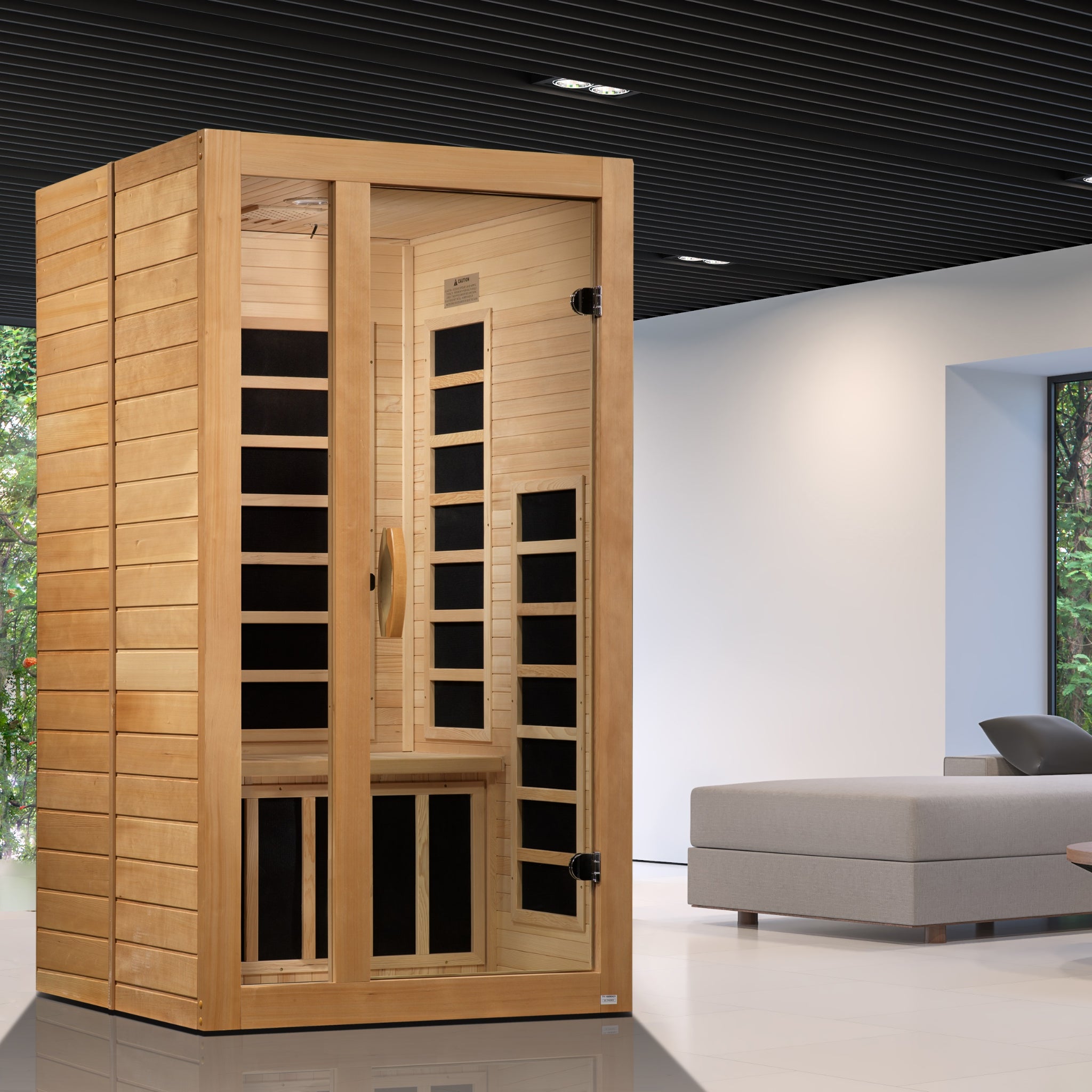 Dynamic Gracia Elite 1–2 Person Ultra Low EMF FAR Infrared Sauna, Canadian Hemlock (DYN-6119-01 Elite)