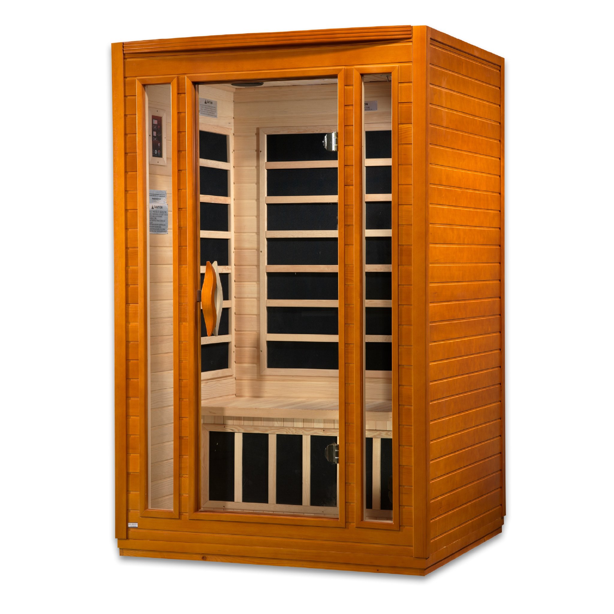 Dynamic San Marino Elite 2 Person Ultra Low EMF FAR Infrared Sauna (3–5MG) with Chromotherapy & Bluetooth, Canadian Hemlock – DYN-6206-01 Elite