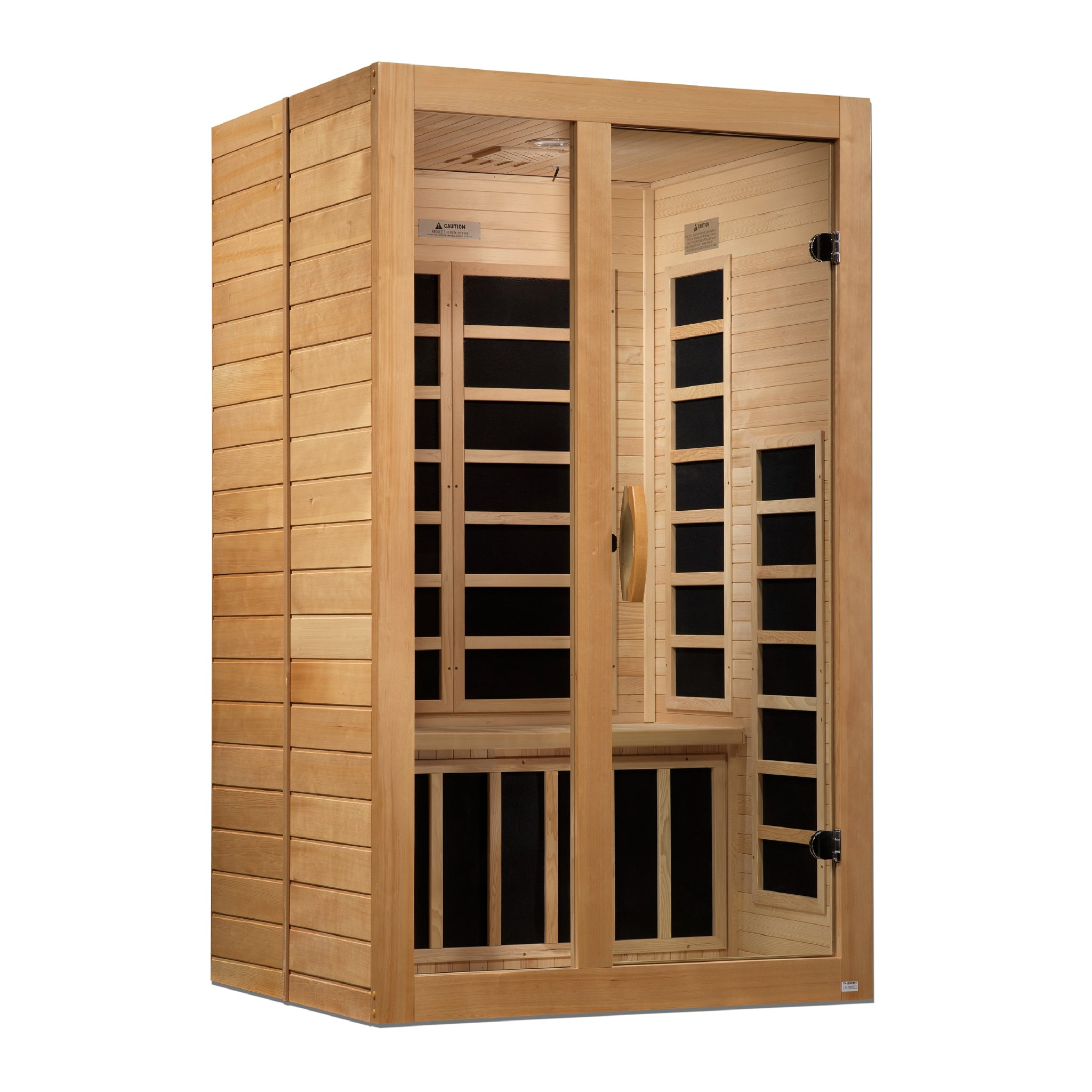 Dynamic Santiago 2 Person Infrared Sauna, Low EMF FAR Infrared, Indoor, Canadian Hemlock, DYN-6209-01