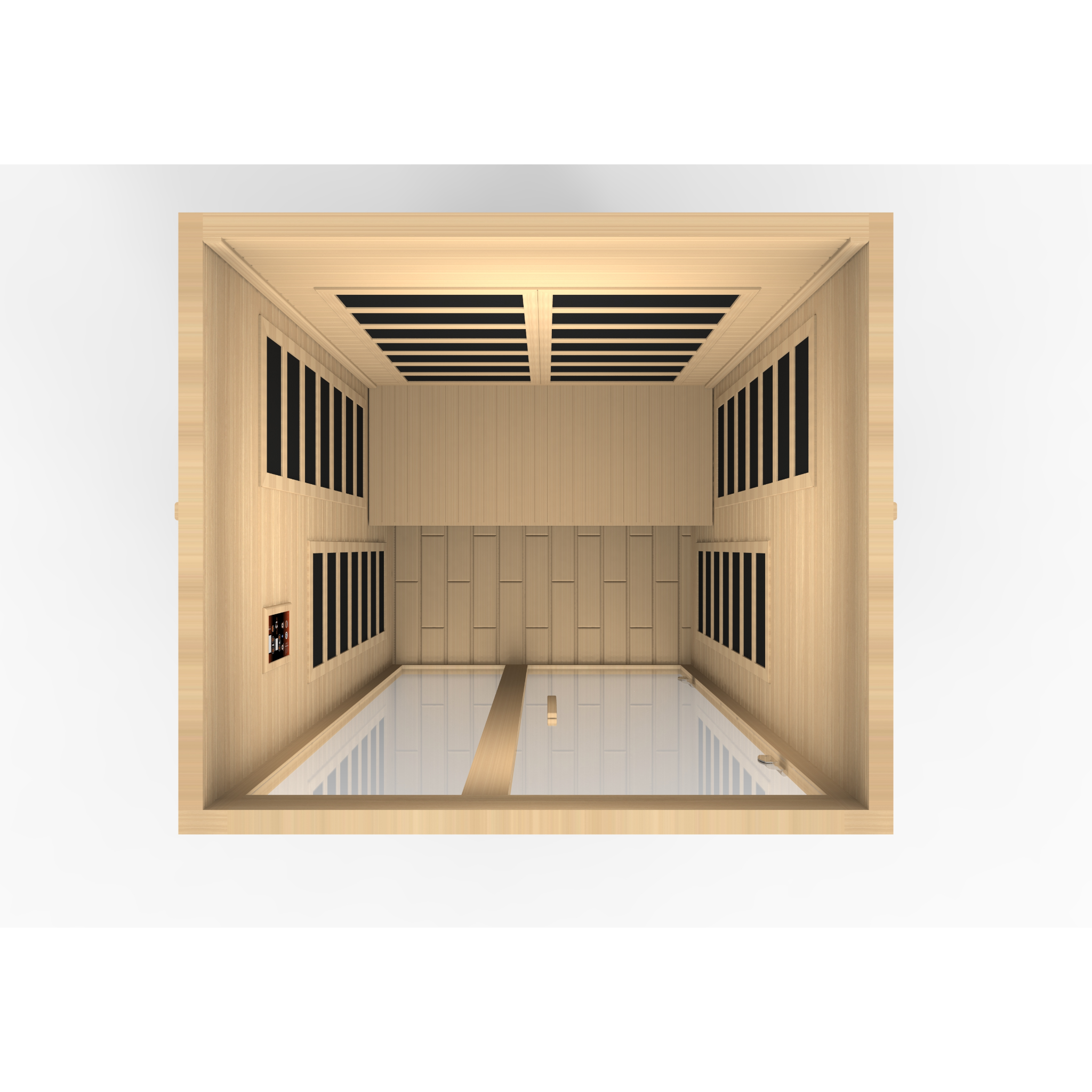 Dynamic Santiago 2 Person Infrared Sauna, Low EMF FAR Infrared, Indoor, Canadian Hemlock, DYN-6209-01