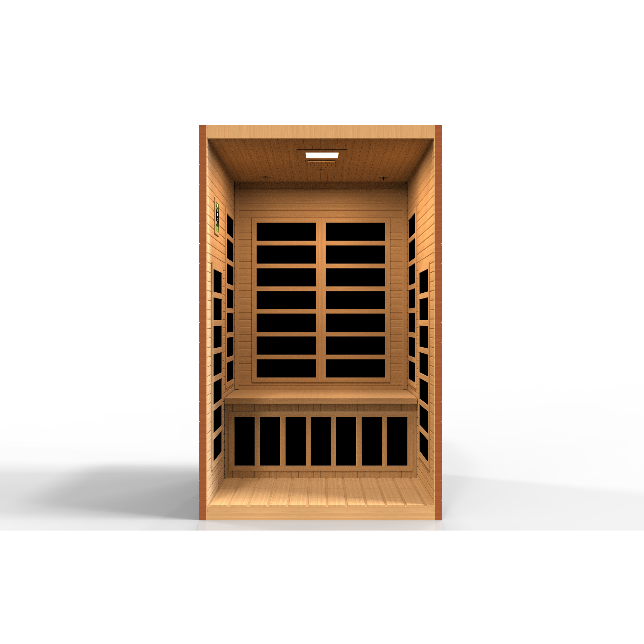 Dynamic Santiago Elite 2 Person Ultra Low EMF Infrared Sauna (3–5MG) with Chromotherapy, Bluetooth & Canadian Hemlock – DYN-6209-02 Elite