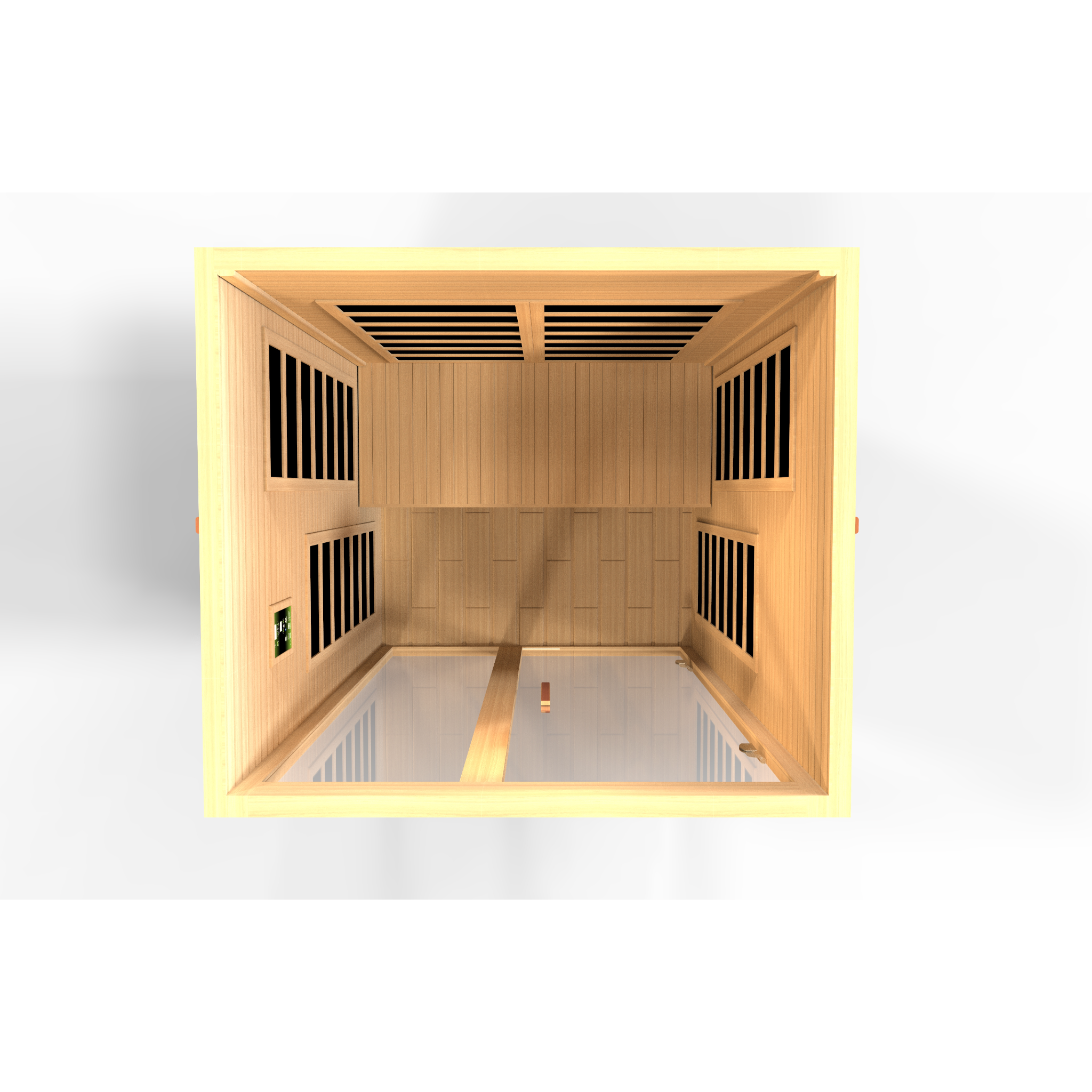 Dynamic Santiago Elite 2 Person Ultra Low EMF Infrared Sauna (3–5MG) with Chromotherapy, Bluetooth & Canadian Hemlock – DYN-6209-02 Elite