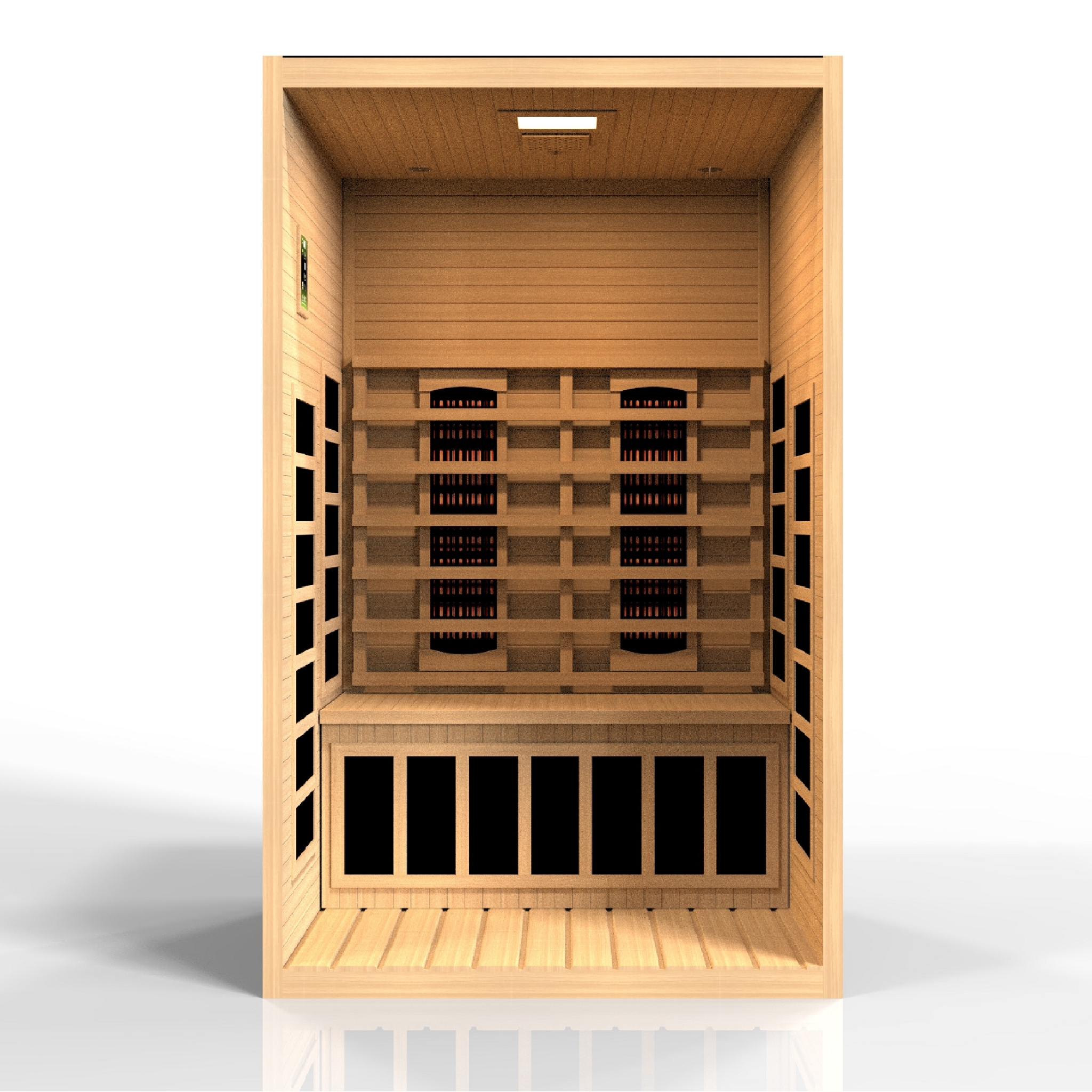 Dynamic Santiago 2 Person Full Spectrum Near Zero EMF Infrared Sauna (Under 3MG) with Near IR, Chromotherapy & Bluetooth – DYN-6209-03 FS