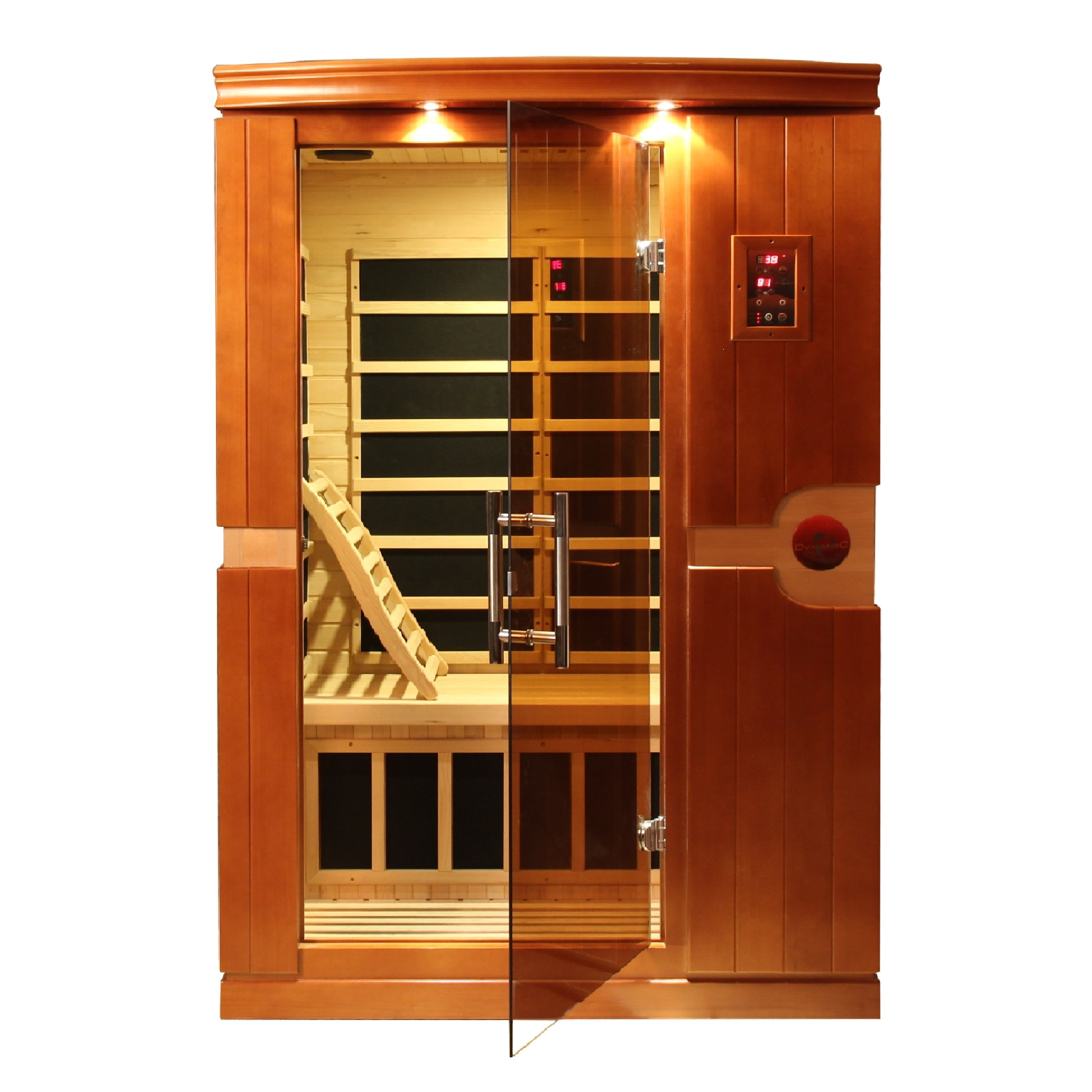 Dynamic Venice 2 Person Infrared Sauna, Low EMF FAR Infrared, Indoor, Canadian Hemlock, DYN-6210-01