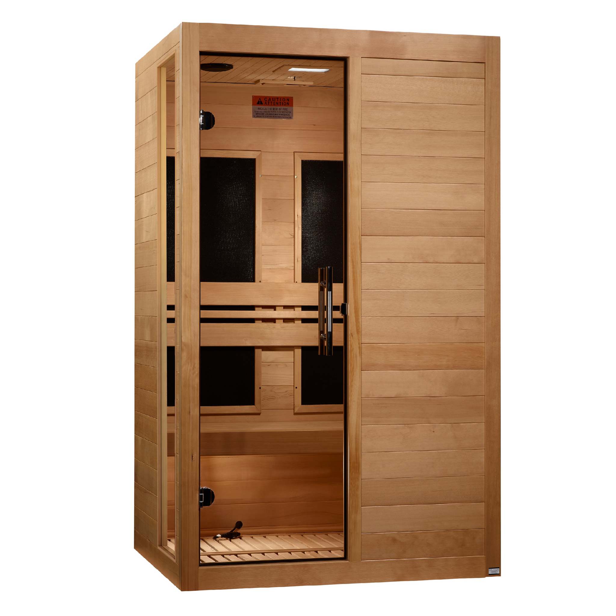 Dynamic Lucca 2 Person Infrared Sauna, Low EMF FAR Infrared, Indoor, Canadian Hemlock, 2026 Model, DYN-6215-05