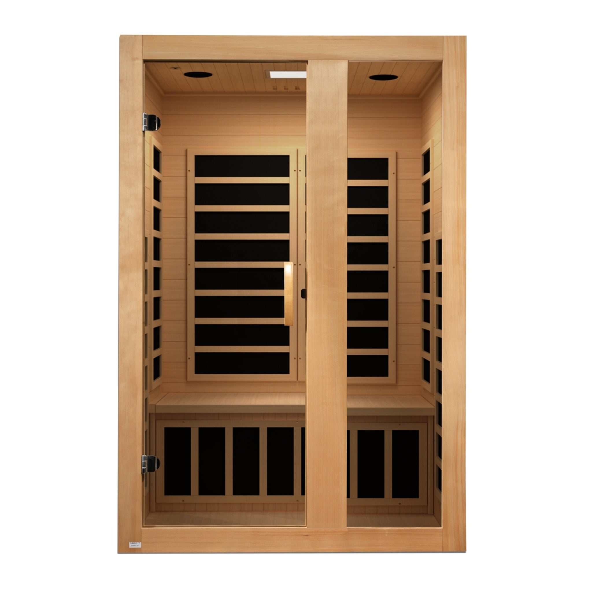 Dynamic Serena 2 Person Infrared Sauna, Low EMF FAR Infrared, Indoor, Canadian Hemlock, DYN-6229-01