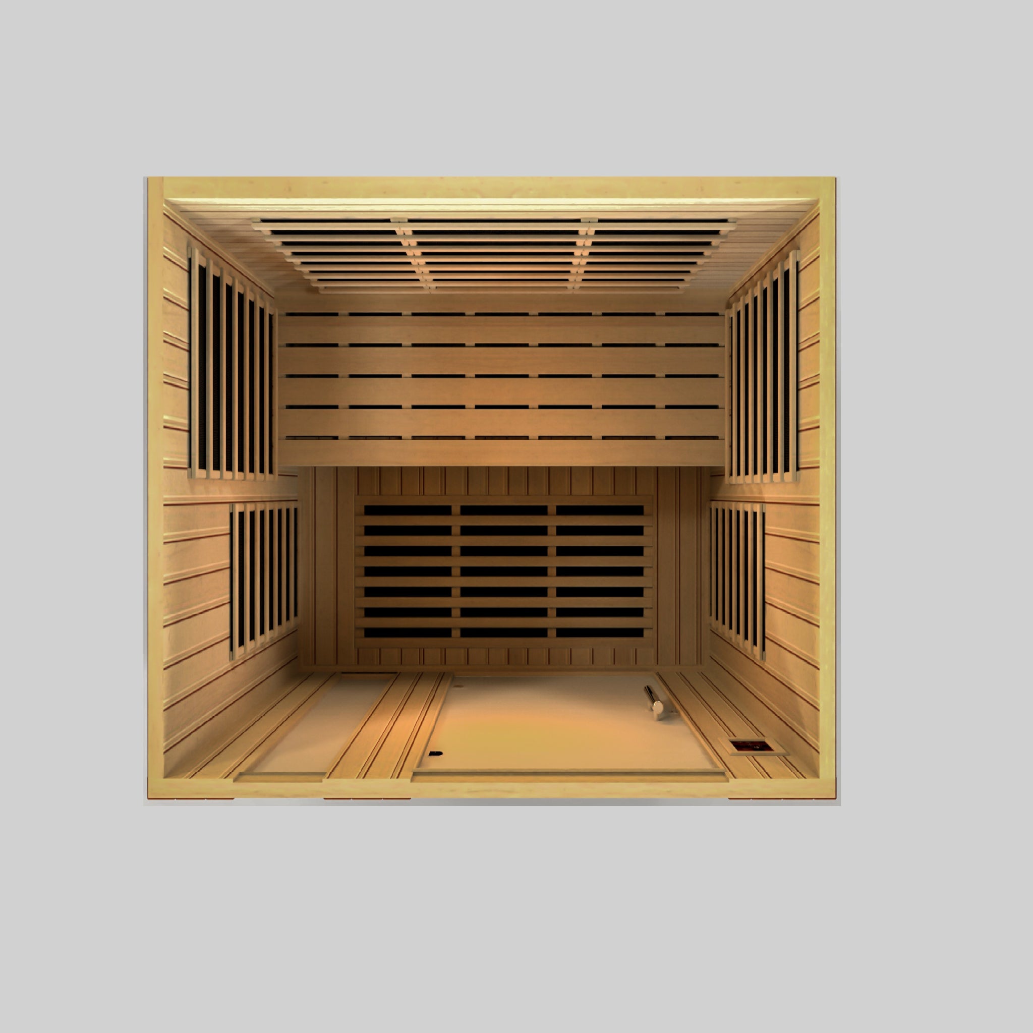 Dynamic Lugano 3 Person Infrared Sauna, Low EMF FAR Infrared, Indoor Canadian Hemlock, DYN-6336-02