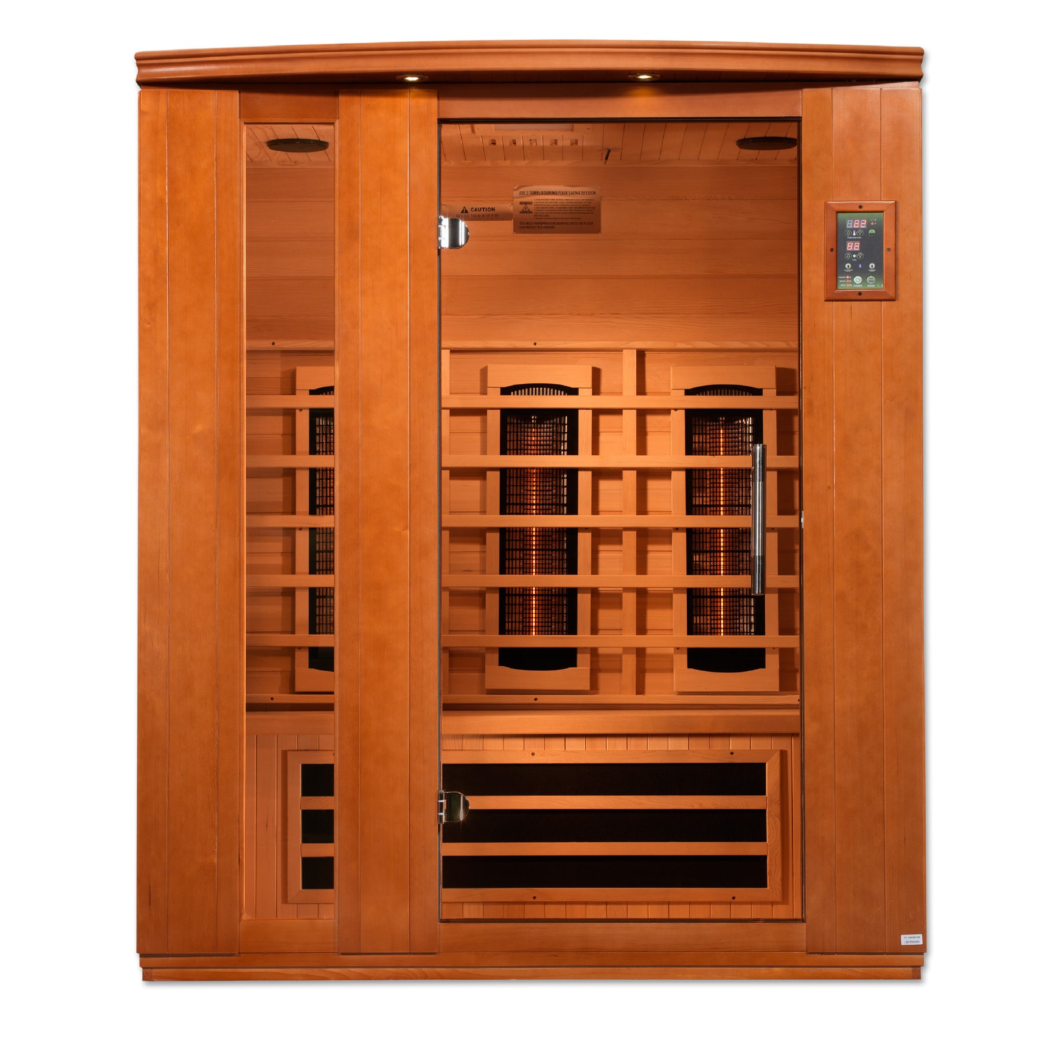 Dynamic Lugano 3 Person Full Spectrum Near Zero EMF Infrared Sauna (Under 3MG) with Near IR, Chromotherapy & Bluetooth – DYN-6336-03 FS