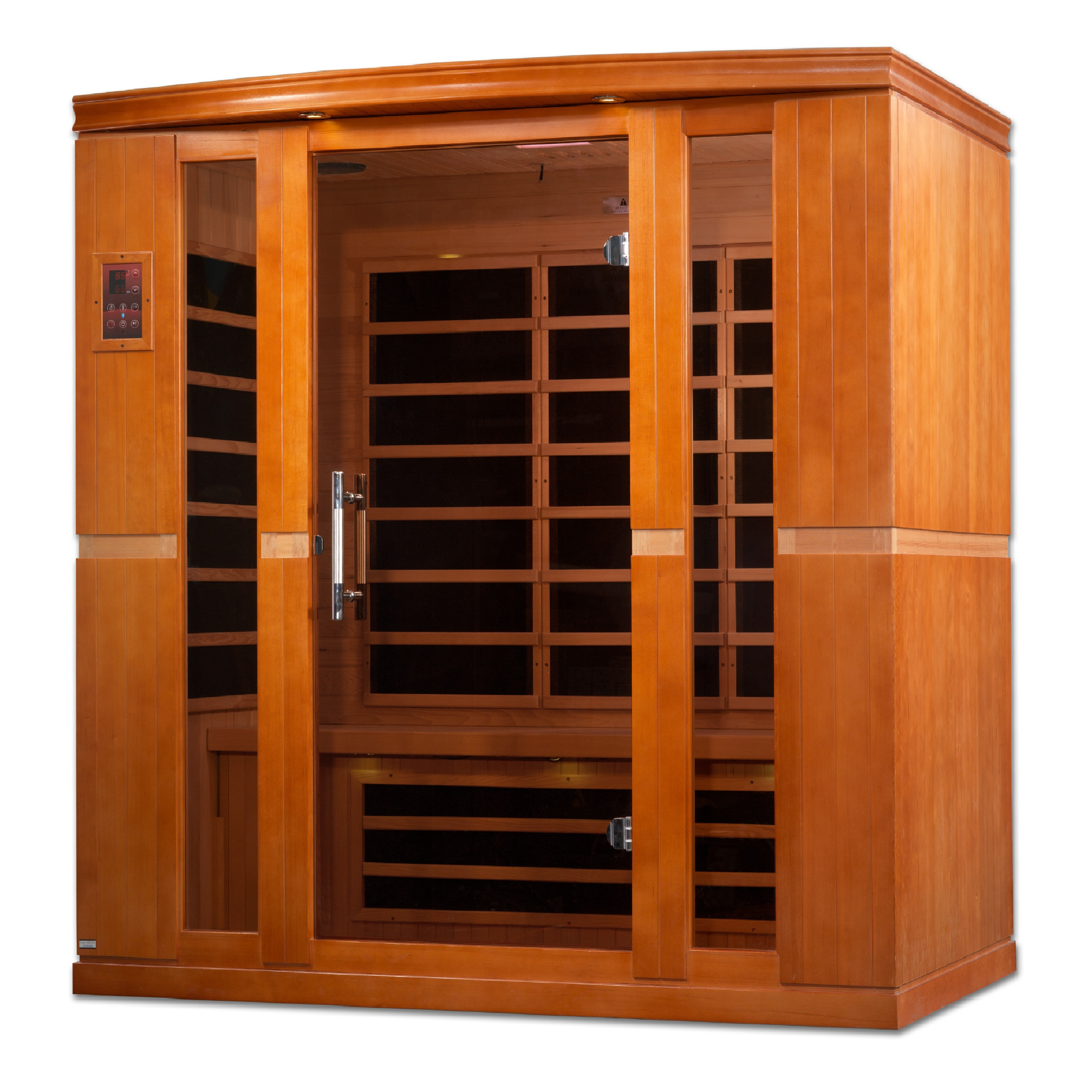 Dynamic Bergamo 4 Person Infrared Sauna, Low EMF FAR Infrared, Indoor Canadian Hemlock, DYN-6440-01