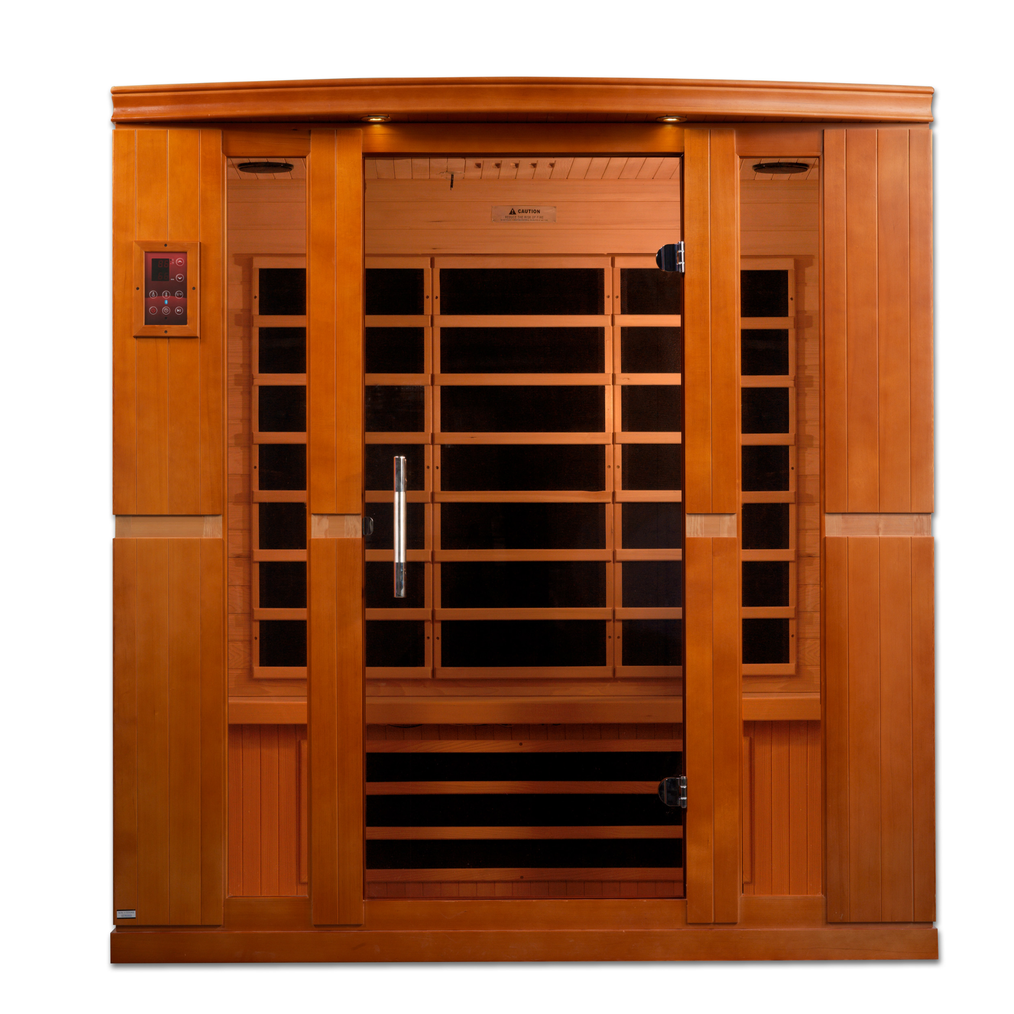 Dynamic Bergamo Elite 4 Person Ultra Low EMF Infrared Sauna (3–5MG) with Floor Heaters, Chromotherapy & Bluetooth – DYN-6440-01 Elite