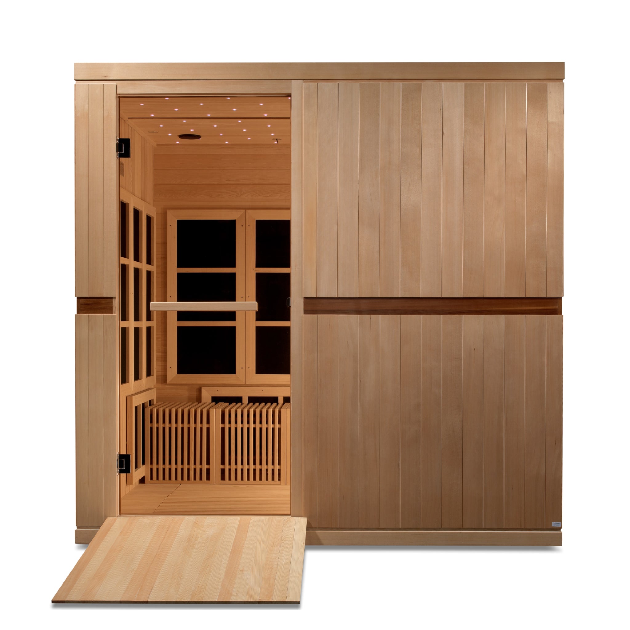 Golden Designs 8 Person Infrared Sauna, Near Zero EMF FAR Infrared, Wheelchair Accessible, Canadian Hemlock, Indoor, GDI-6880-02 Elite