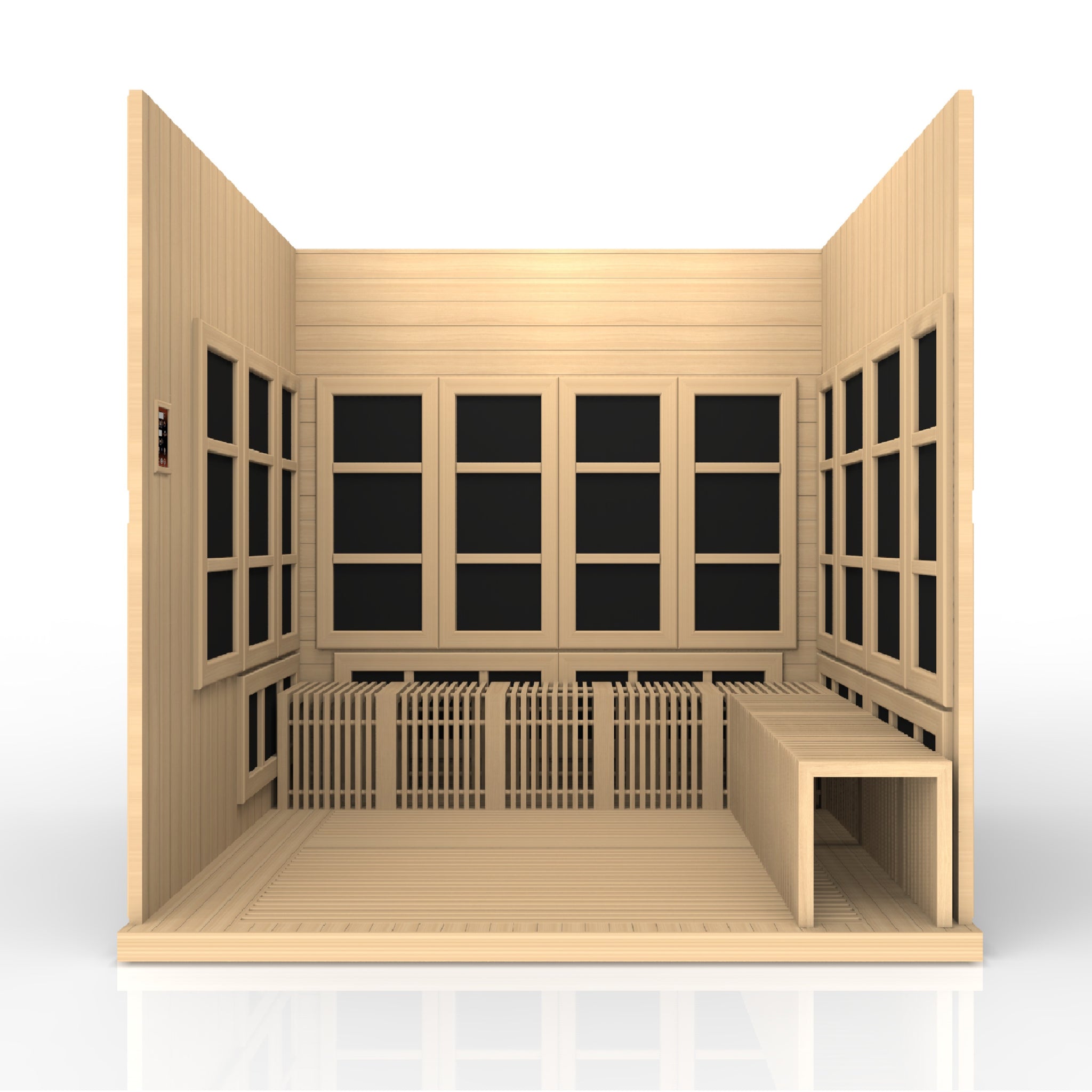 Golden Designs 8 Person Infrared Sauna, Near Zero EMF FAR Infrared, Wheelchair Accessible, Canadian Hemlock, Indoor, GDI-6880-02 Elite
