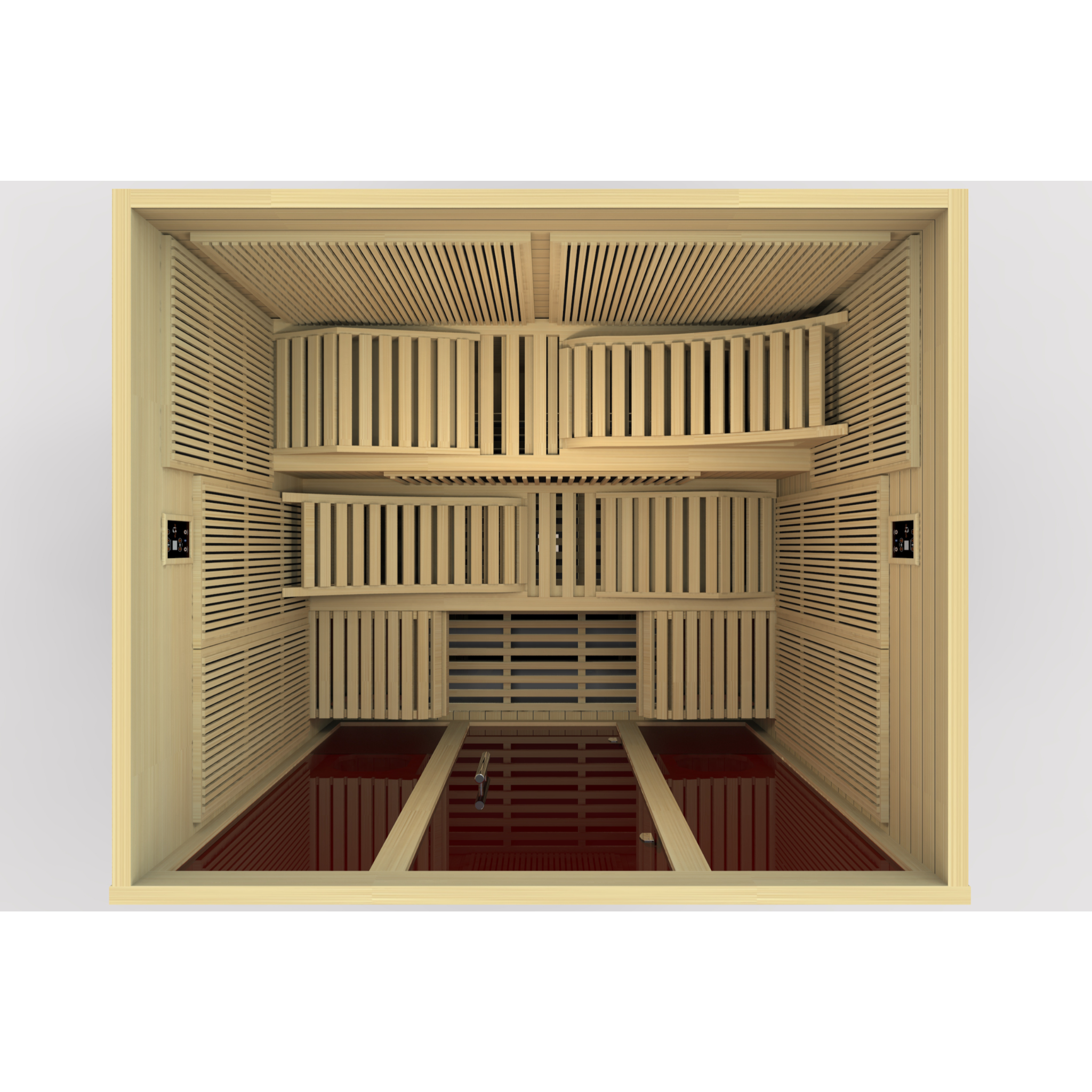 Dynamic Monaco Elite 6 Person Ultra Low EMF Infrared Sauna (3–5MG) with 15 Heaters, Chromotherapy, Bluetooth & Canadian Hemlock – DYN-6996-01 Elite