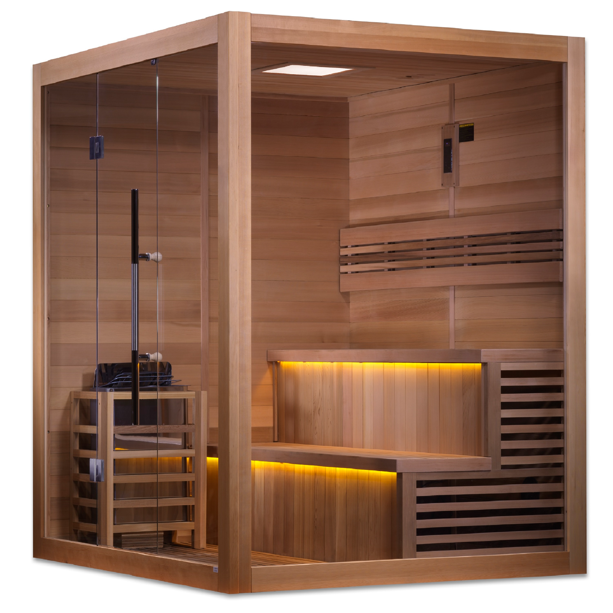 Golden Designs Kuusamo Edition 6 Person Traditional Sauna | Canadian Red Cedar Interior | SKU: GDI-7206-01