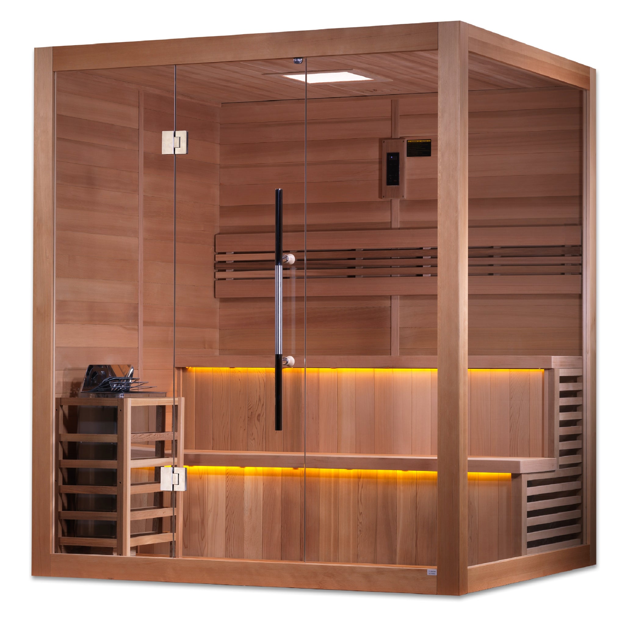 Golden Designs Kuusamo Edition 6 Person Traditional Sauna | Canadian Red Cedar Interior | SKU: GDI-7206-01