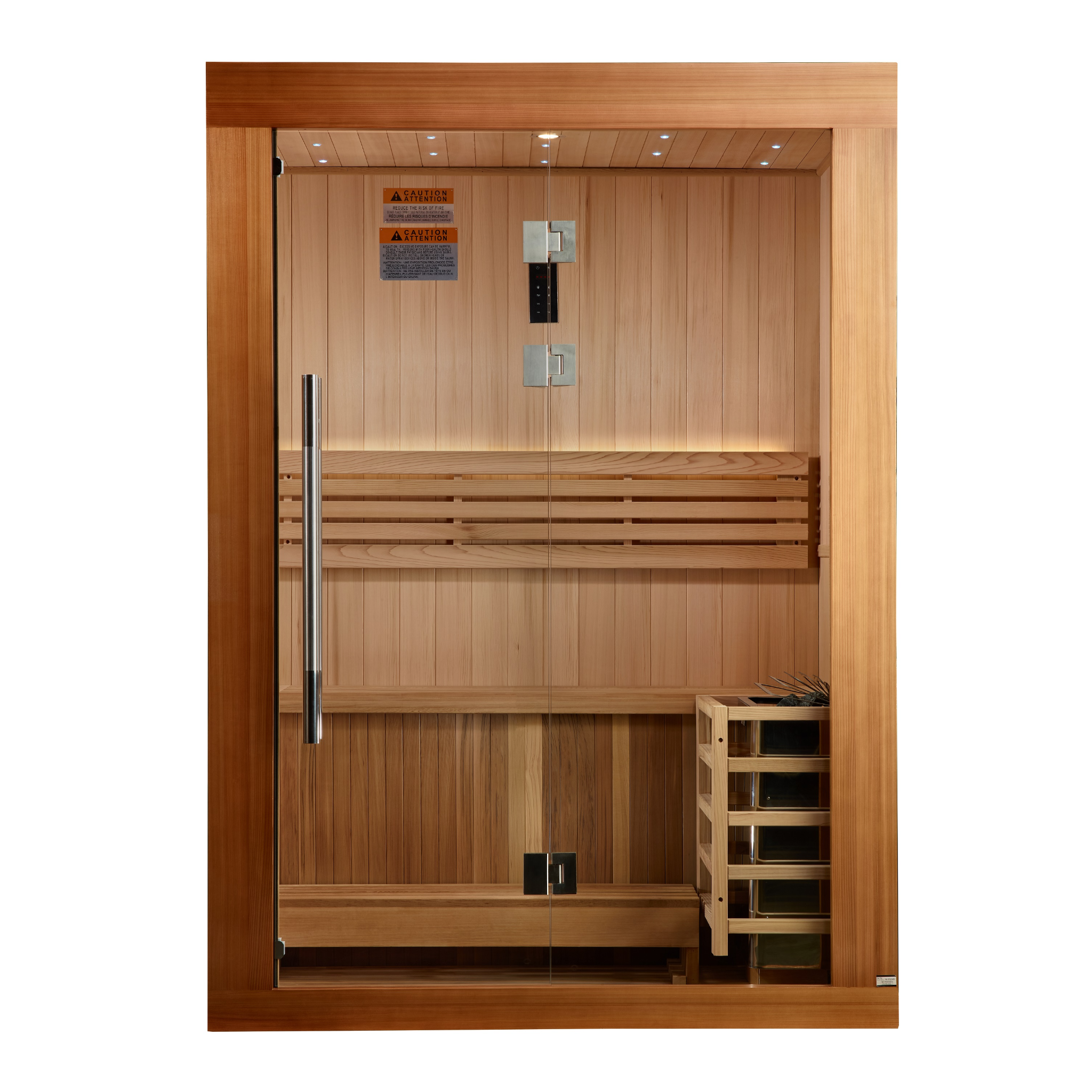 Golden Designs Sundsvall Edition 2-Person Traditional Sauna, Canadian Red Cedar Interior, Pacific Cedar Exterior GDI-7289-02