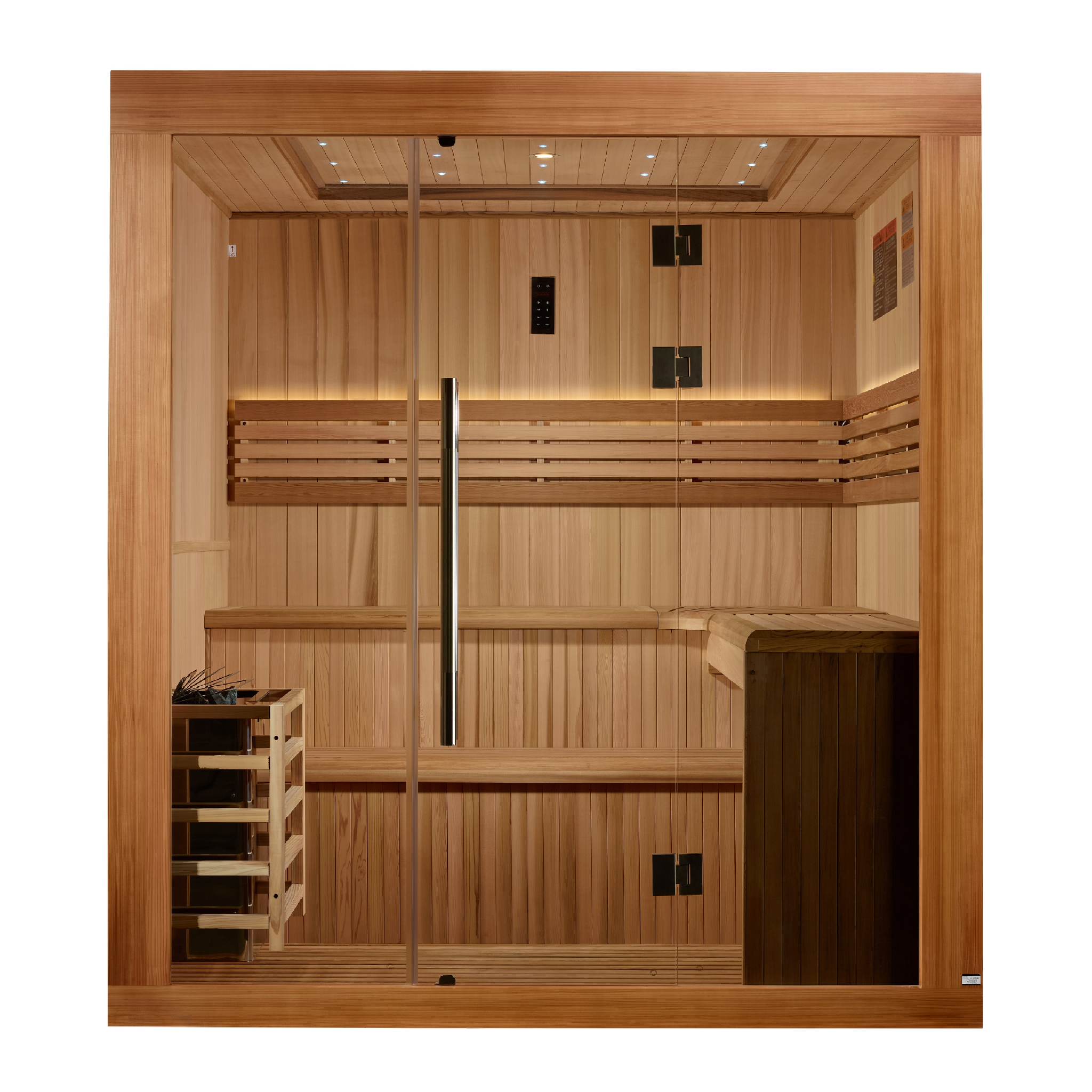 Golden Designs Oslo Edition 6 Person Traditional Sauna | Canadian Red Cedar Interior & Pacific Cedar Exterior