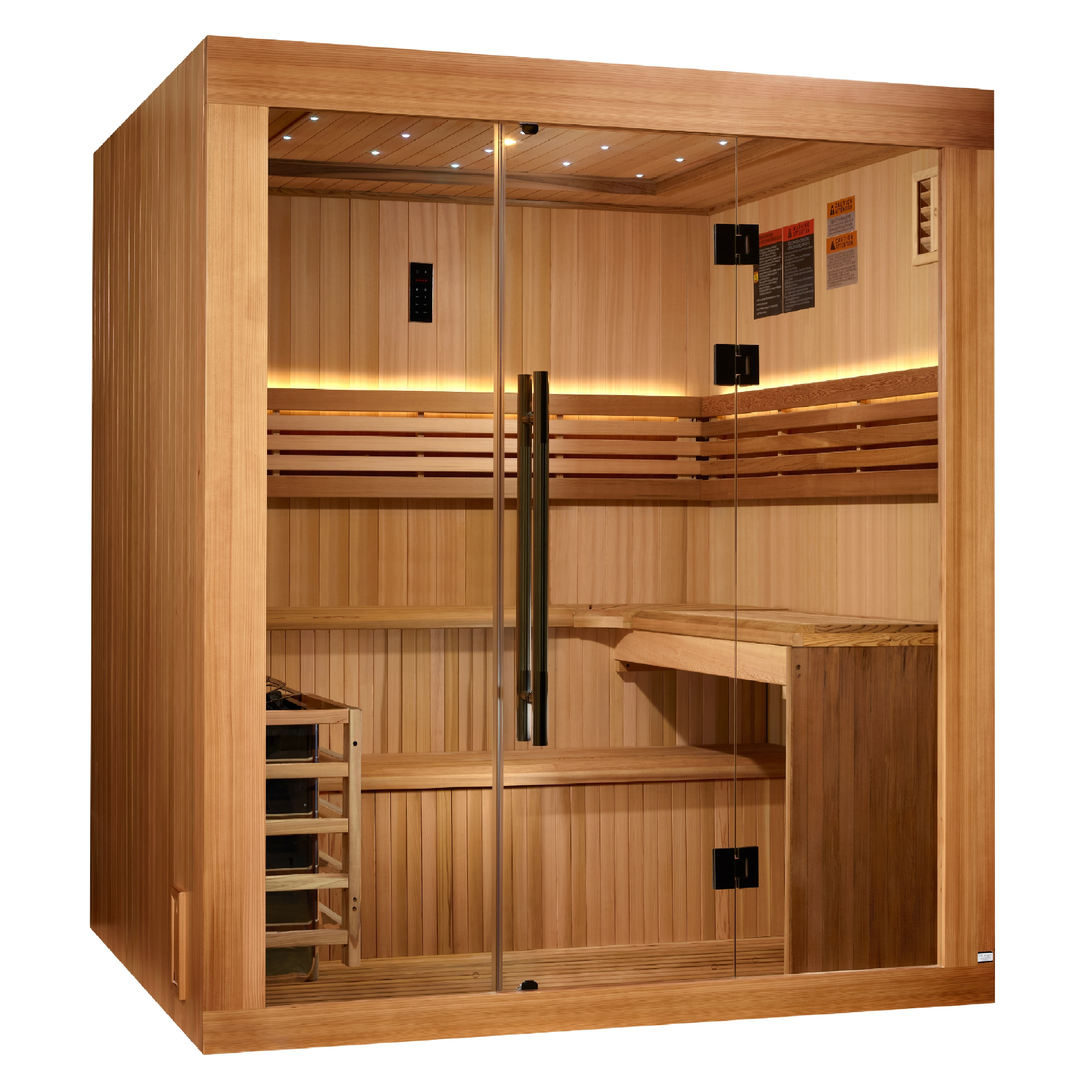 Golden Designs Oslo Edition 6 Person Traditional Sauna | Canadian Red Cedar Interior & Pacific Cedar Exterior