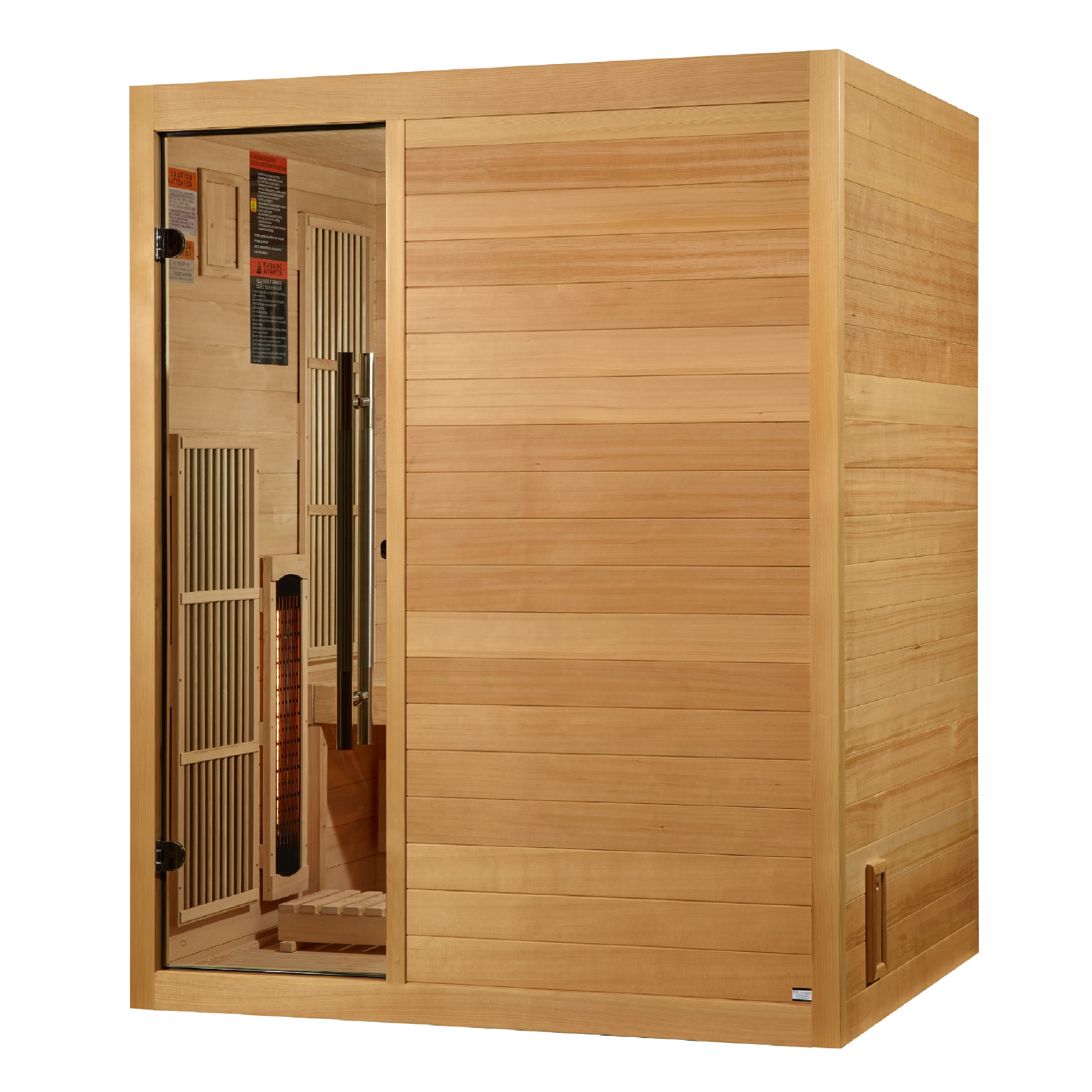 Golden Designs, 3-Person, Indoor, Full Spectrum and Harvia Traditional Stove Hybrid Saunas (GDI-8330-01)