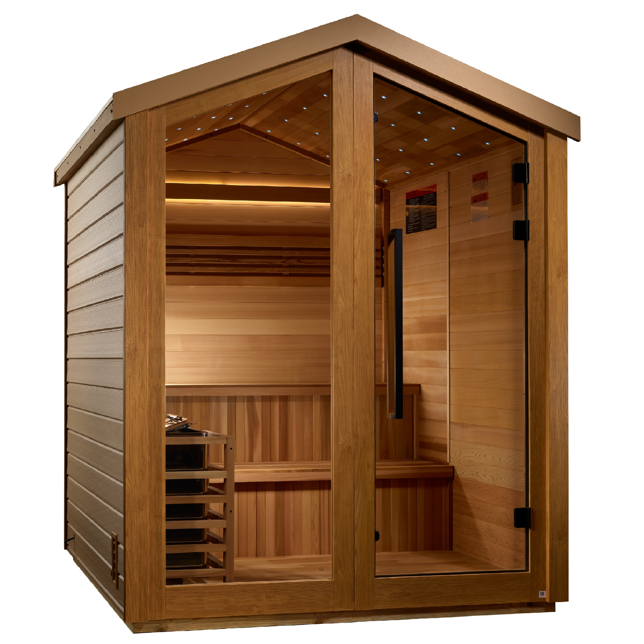 Golden Designs Kaarina 6 Person Outdoor Traditional Sauna | Canadian Red Cedar Interior | GDI-8506-01