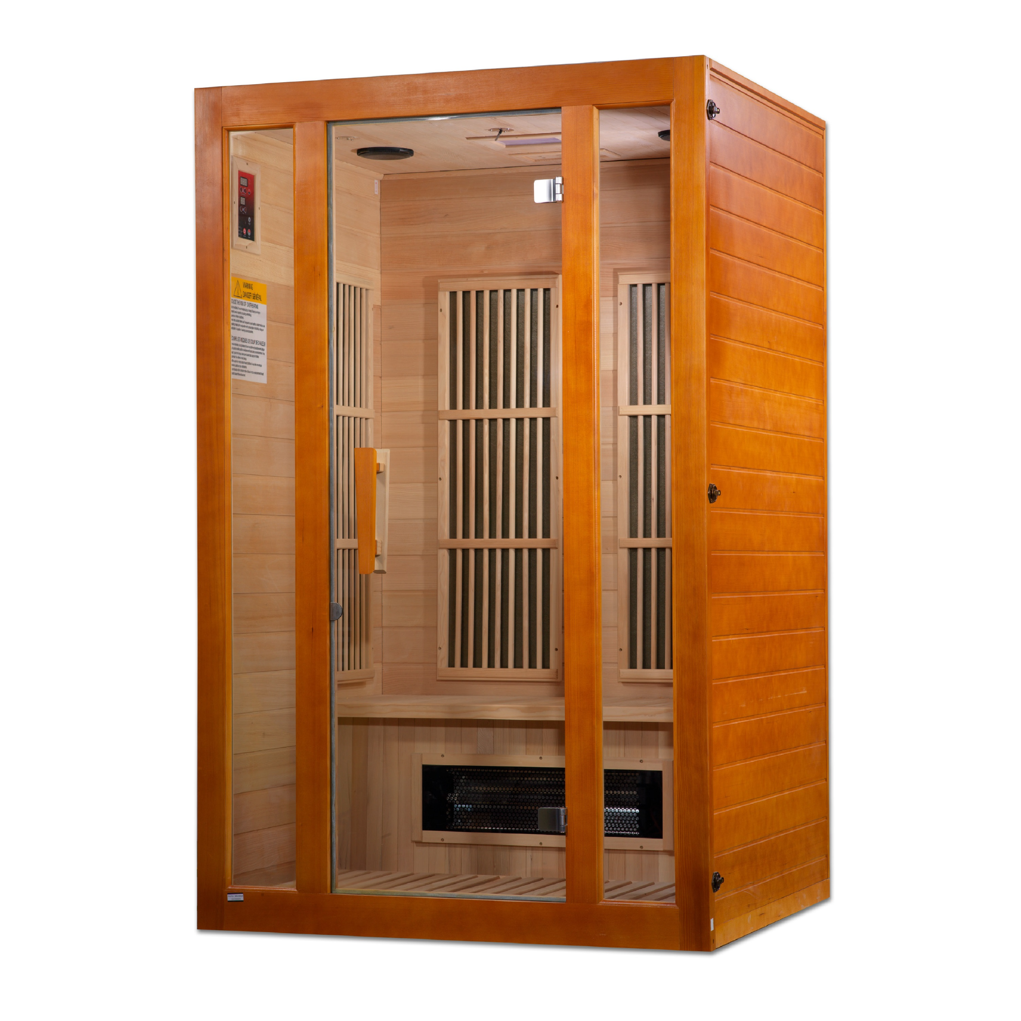 Maxxus 2-Person Full Spectrum Near Zero EMF Infrared Sauna, Canadian Hemlock, PureTech™, Bluetooth Audio, Chromotherapy Lighting, MX-J206-02S