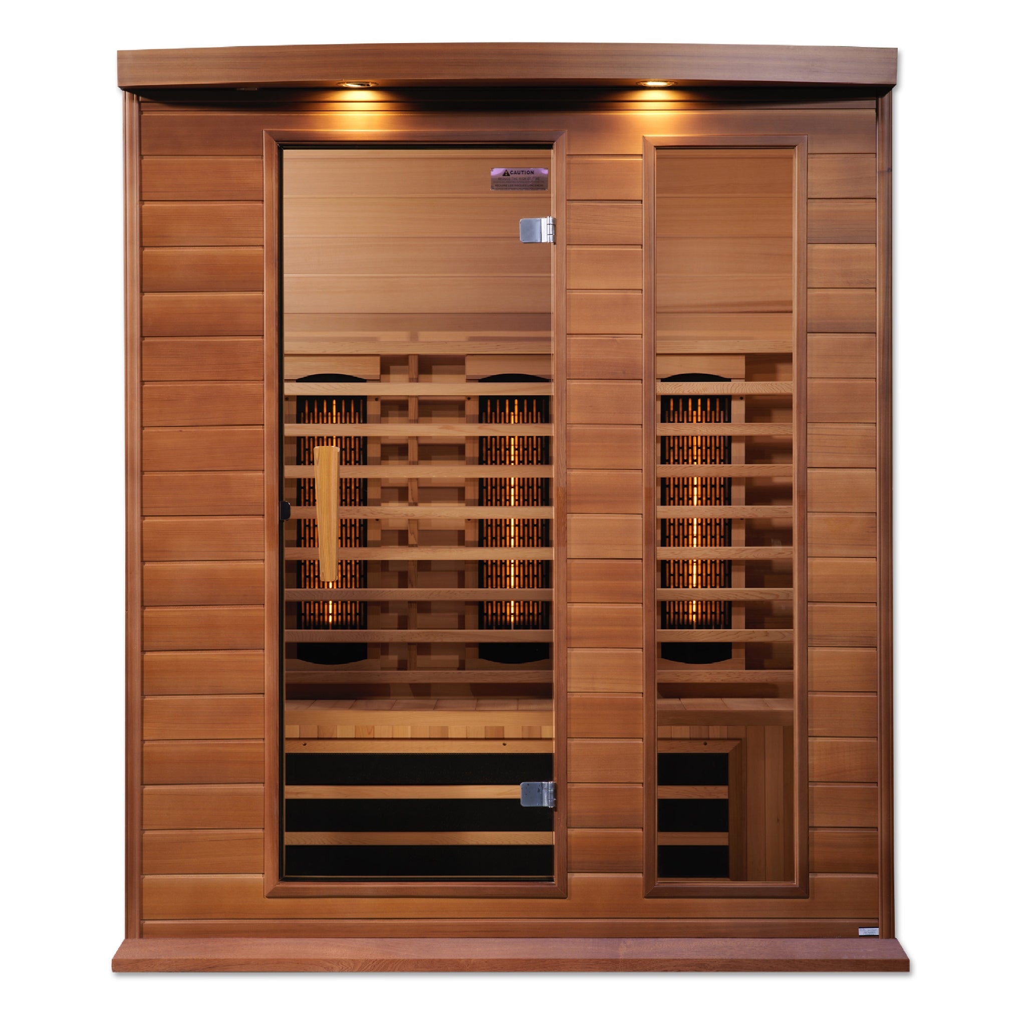 Maxxus Red Cedar 3-Person Full Spectrum Near Zero EMF Infrared Sauna, MX-M306-01-FS CED, FAR IR + Near IR, Red Light Therapy