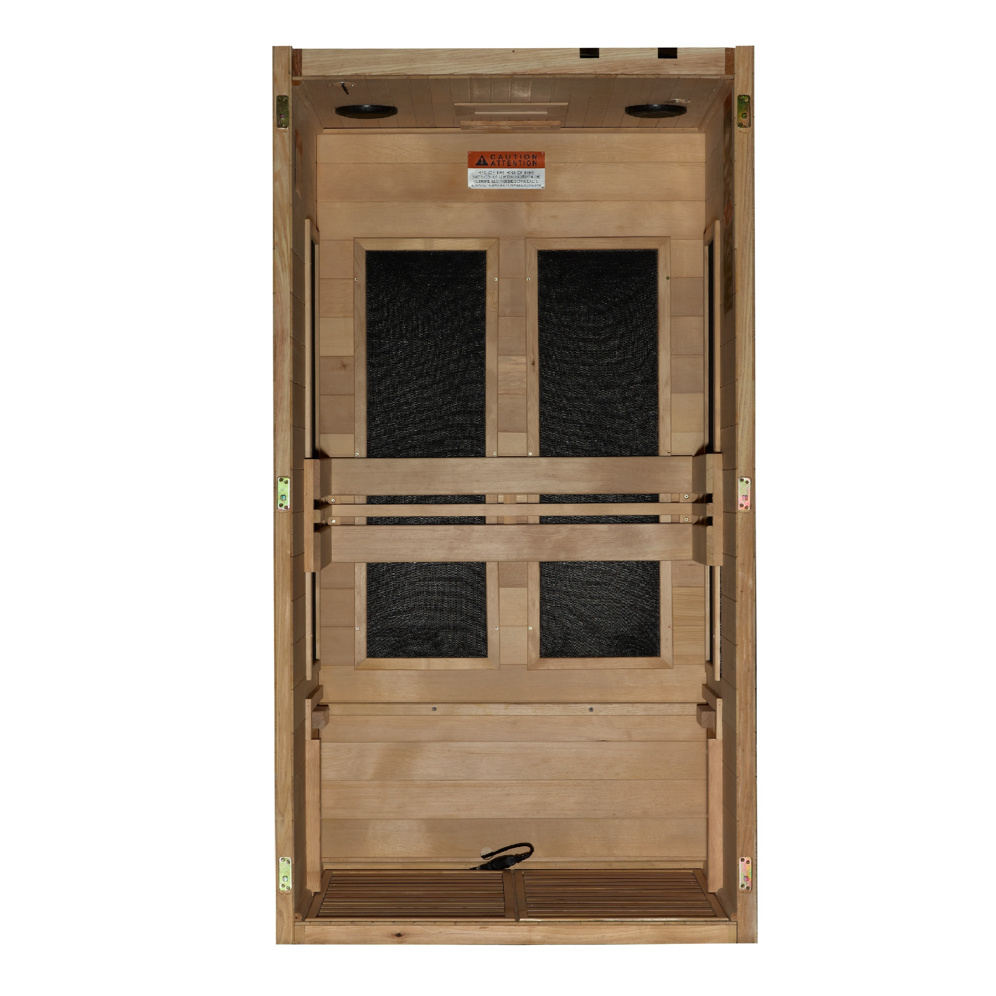 Maxxus S-Line Yoga 1-Person Ultra Low EMF FAR Infrared Sauna, Canadian Hemlock, Bronze Glass, MX-S106-01