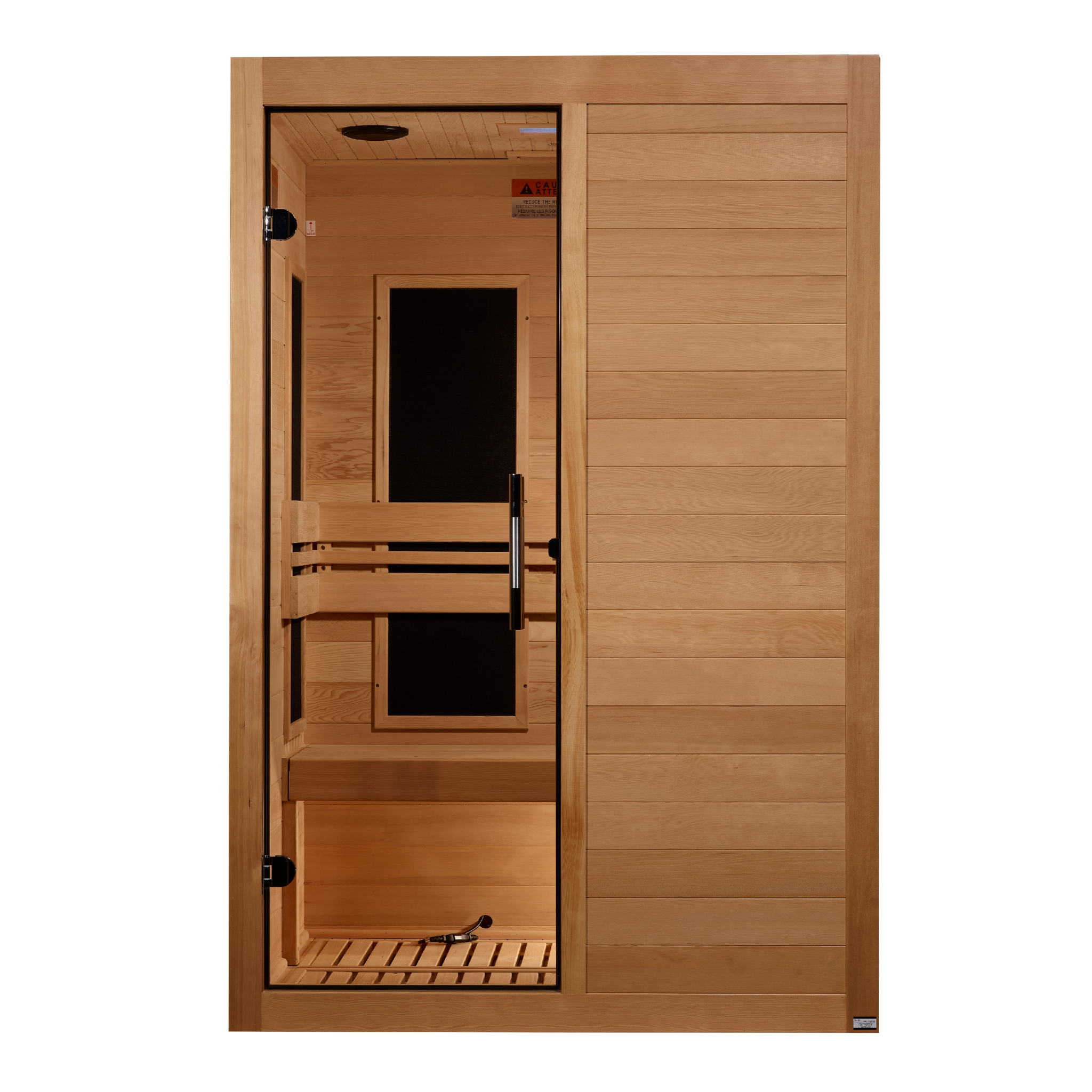 Maxxus S-Line Yoga 2-Person Ultra Low EMF FAR Infrared Sauna, Canadian Hemlock, Bronze Glass, MX-S206-01