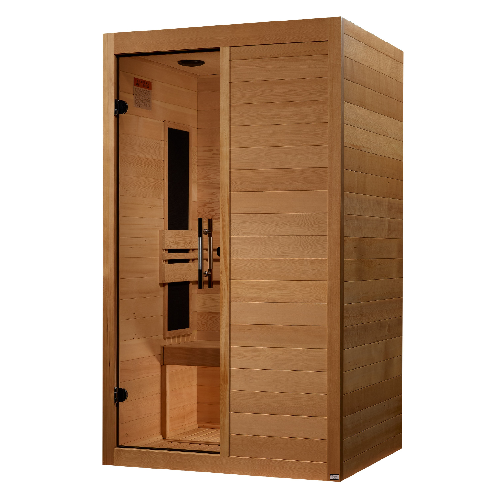 Maxxus S-Line Yoga 2-Person Ultra Low EMF FAR Infrared Sauna, Canadian Hemlock, Bronze Glass, MX-S206-01