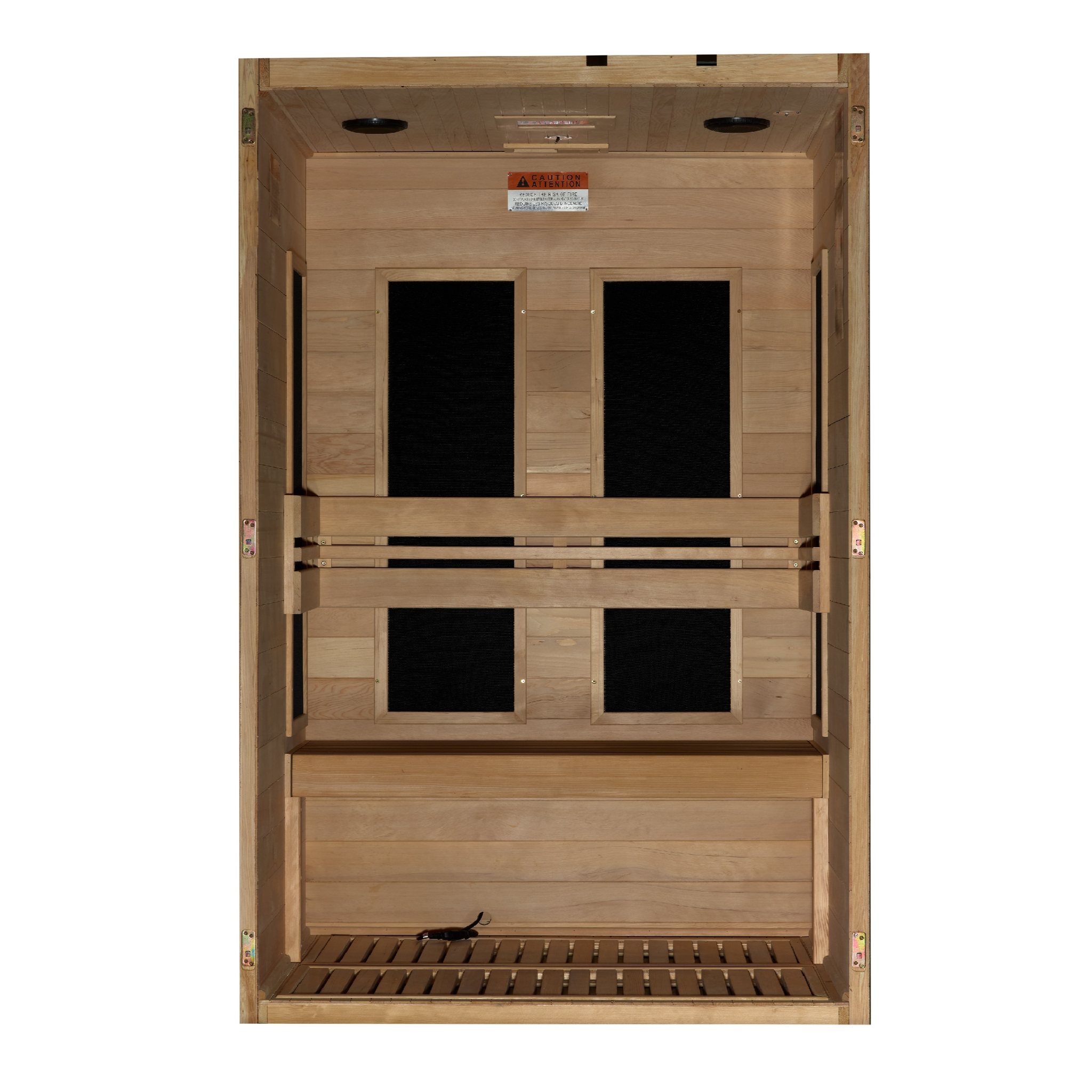 Maxxus S-Line Yoga 2-Person Ultra Low EMF FAR Infrared Sauna, Canadian Hemlock, Bronze Glass, MX-S206-01