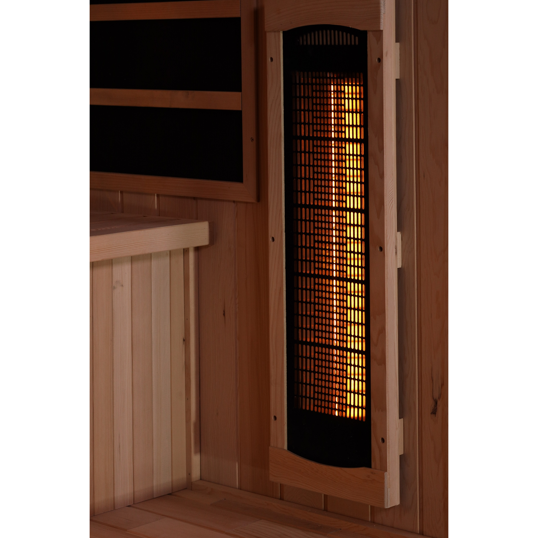 Golden Designs 4 Person Full Spectrum Infrared Sauna, PureTech™ Near Zero EMF, Himalayan Salt Bar, Canadian Hemlock, Indoor, GDI-8040-03