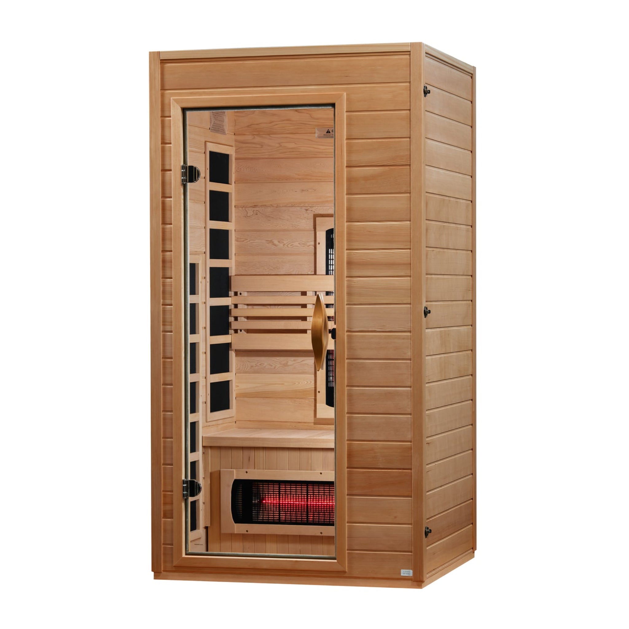 Dynamic Martin 1–2 Person Full Spectrum Near Zero EMF Infrared Sauna (Under 3MG) with Chromotherapy & Bluetooth, Canadian Hemlock – DYN-6006-03 FS