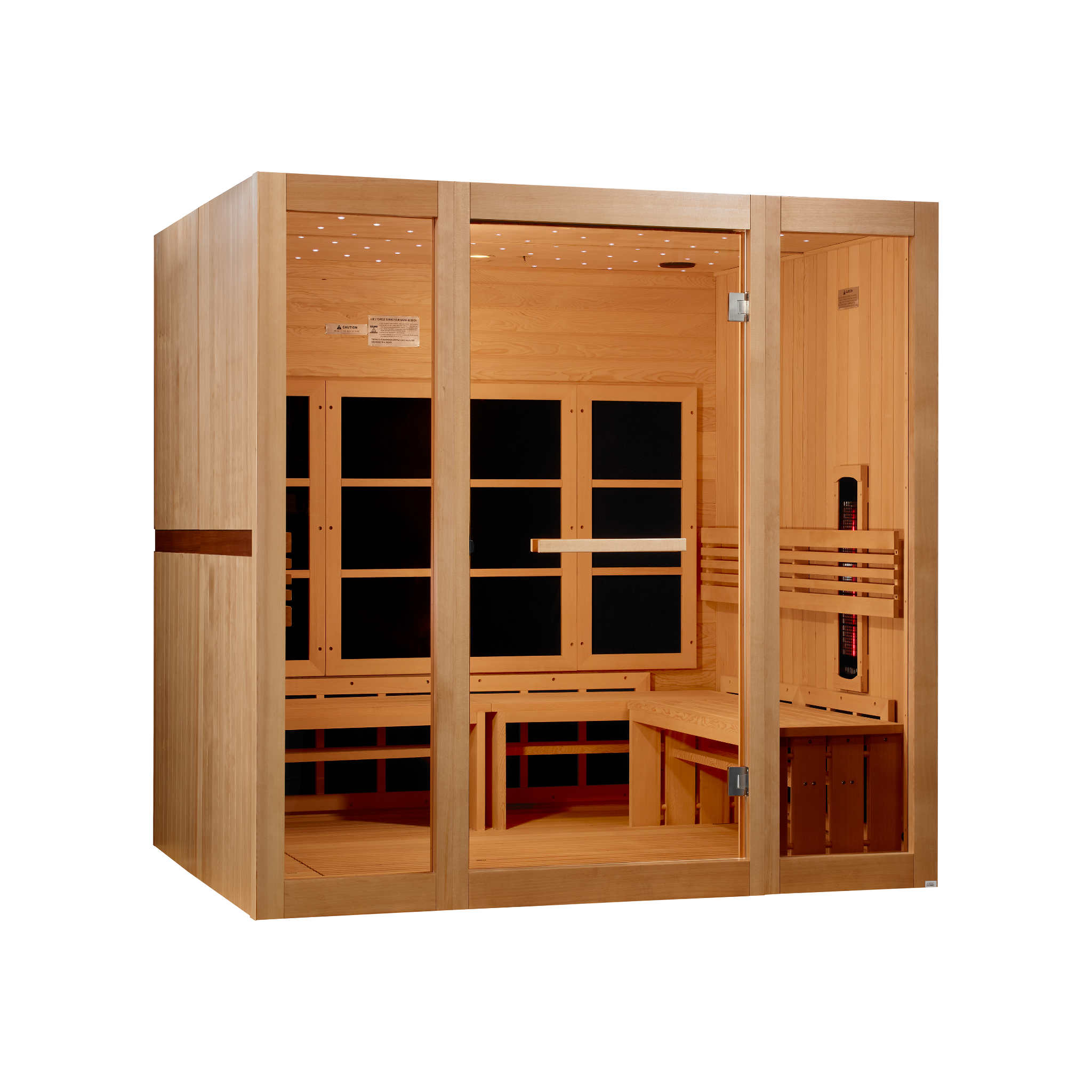 Golden Designs 8 Person Full Spectrum Infrared Sauna, Near Zero EMF, Canadian Hemlock, Indoor, 2026 Model, GDI-6880-03 FS