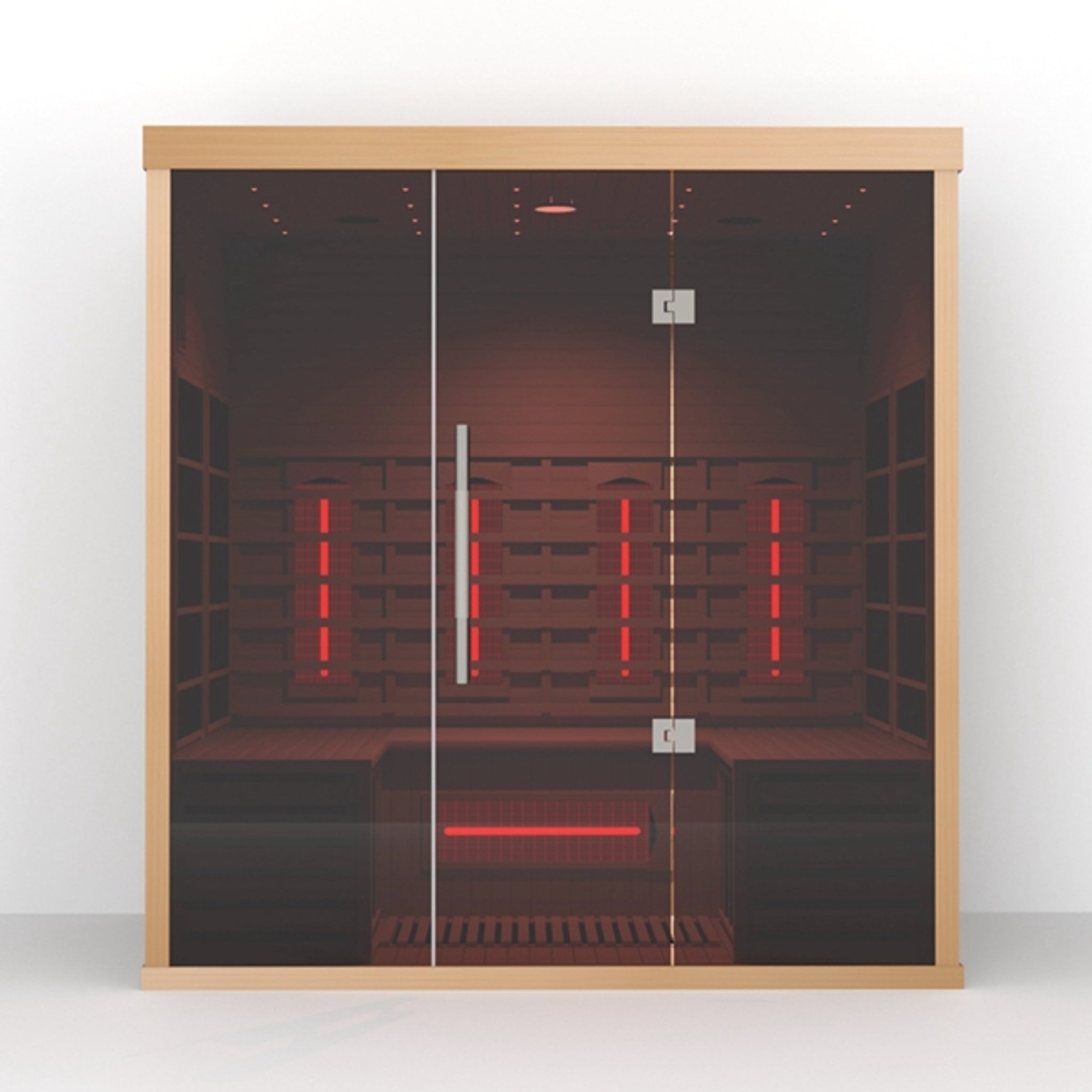 Orivon Wellness, Lumin Three Near Zero EMF Far Infrared Sauna for 3 Persons | Canadian Hemlock Indoor Home Sauna