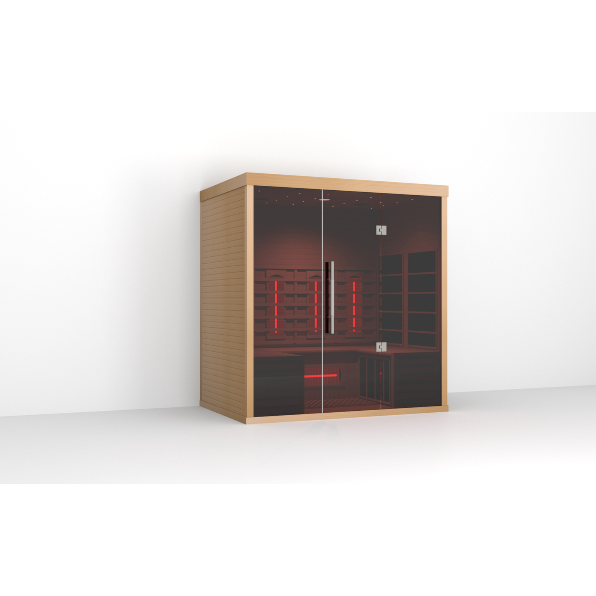 Orivon Wellness, Lumin Three Near Zero EMF Far Infrared Sauna for 3 Persons | Canadian Hemlock Indoor Home Sauna