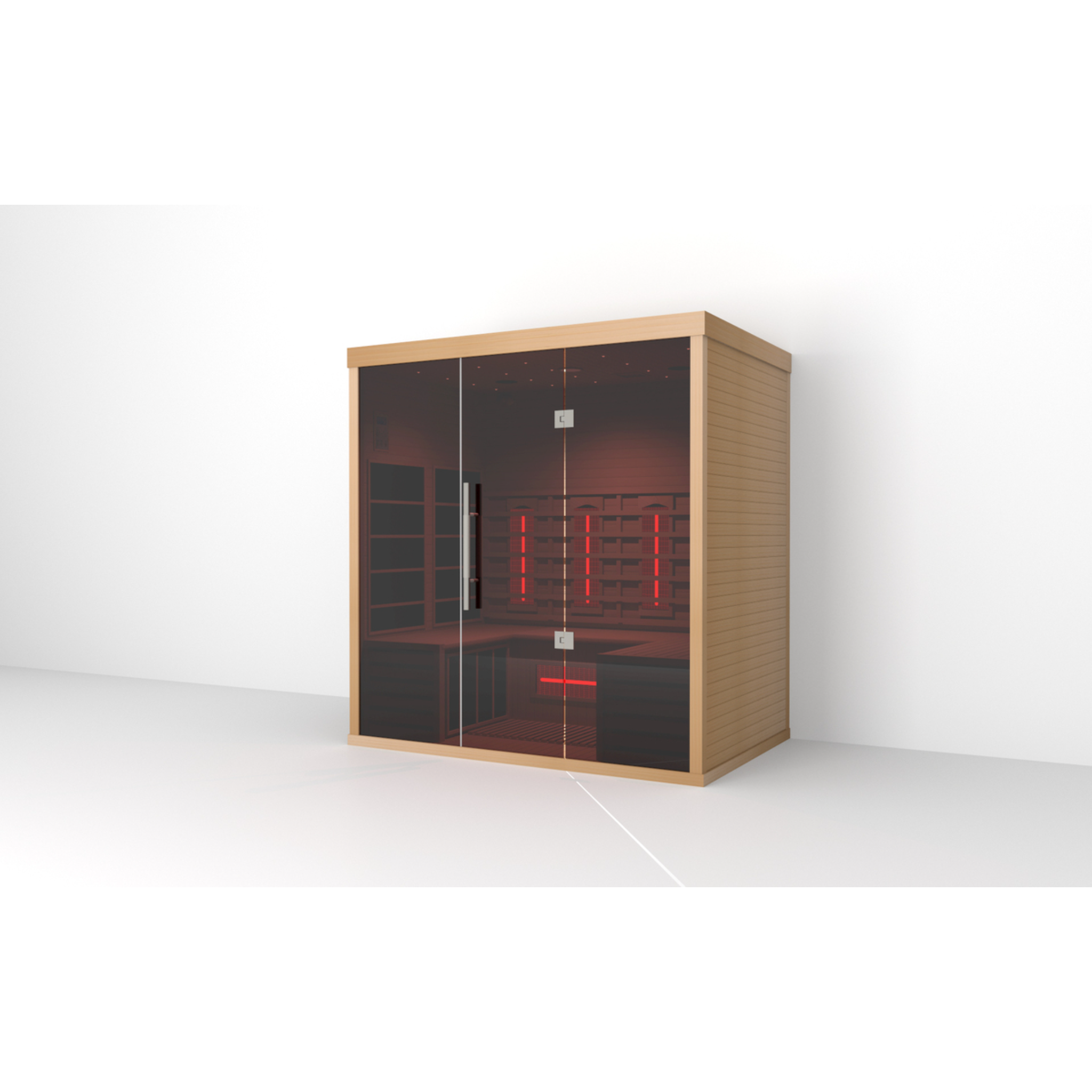 Orivon Wellness, Lumin Three Near Zero EMF Far Infrared Sauna for 3 Persons | Canadian Hemlock Indoor Home Sauna