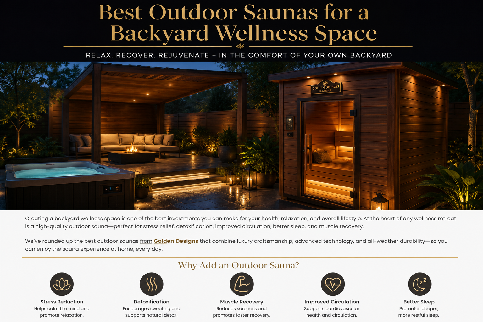Best Outdoor Saunas for a Backyard Wellness Space