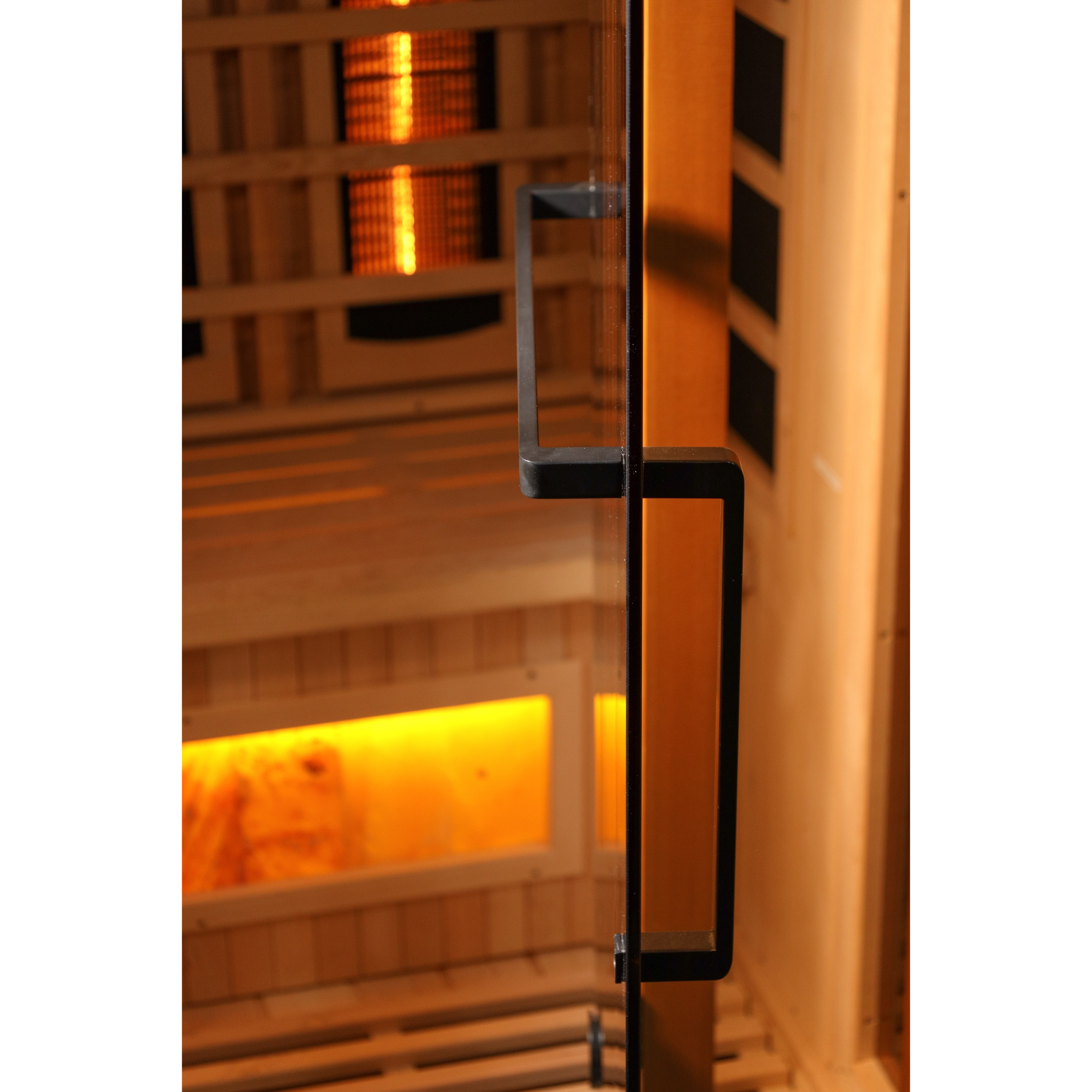 Golden Designs 2 Person Full Spectrum Infrared Sauna, PureTech™ Near Zero EMF, Himalayan Salt Bar, Canadian Hemlock, Indoor, GDI-8020-03