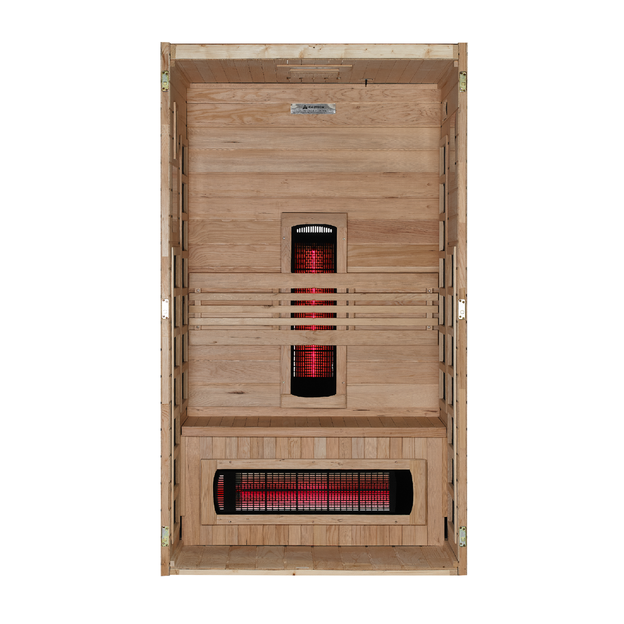 Dynamic Santorini 1-2 Person Full Spectrum Near Zero EMF Infrared Sauna, Canadian Hemlock, Espresso Stain, PureTech™, DYN-6009-03 FS