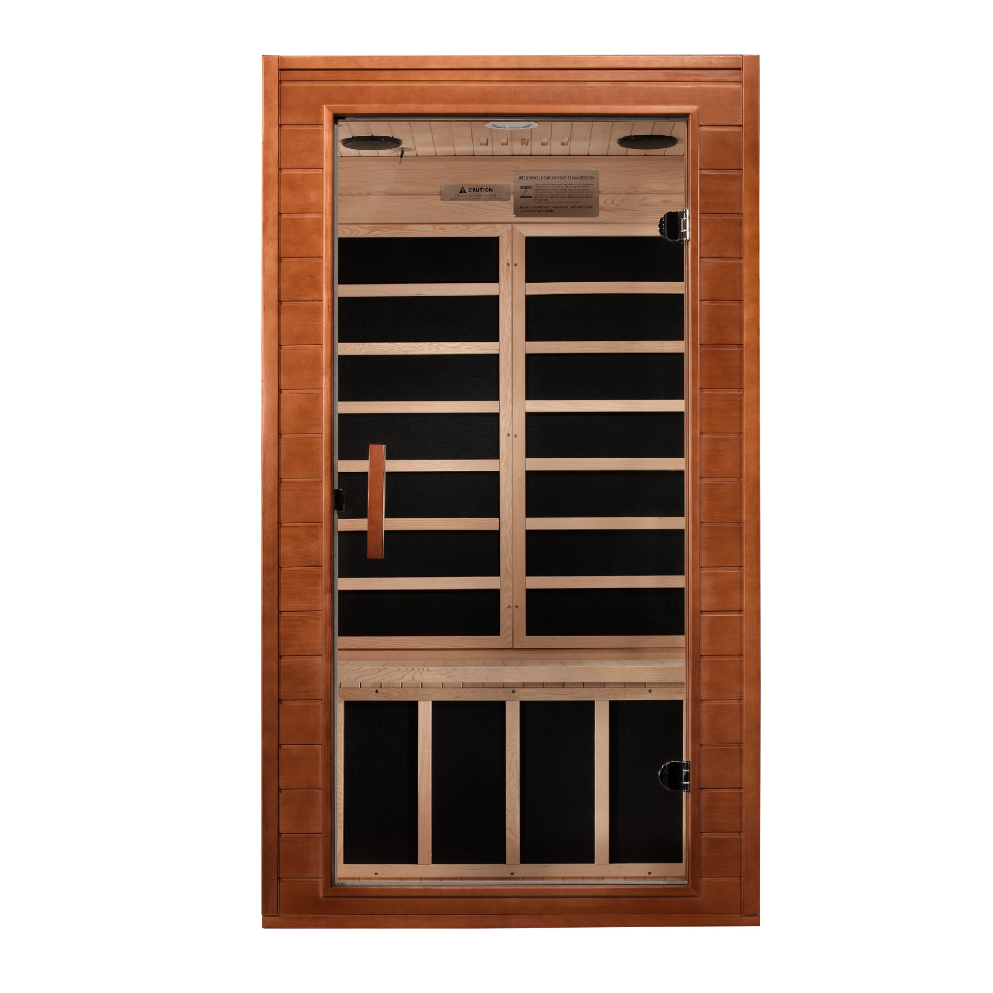Dynamic Avila 1–2 Person Infrared Sauna, Low EMF FAR Infrared, Canadian Hemlock, Indoor, DYN-6103-01