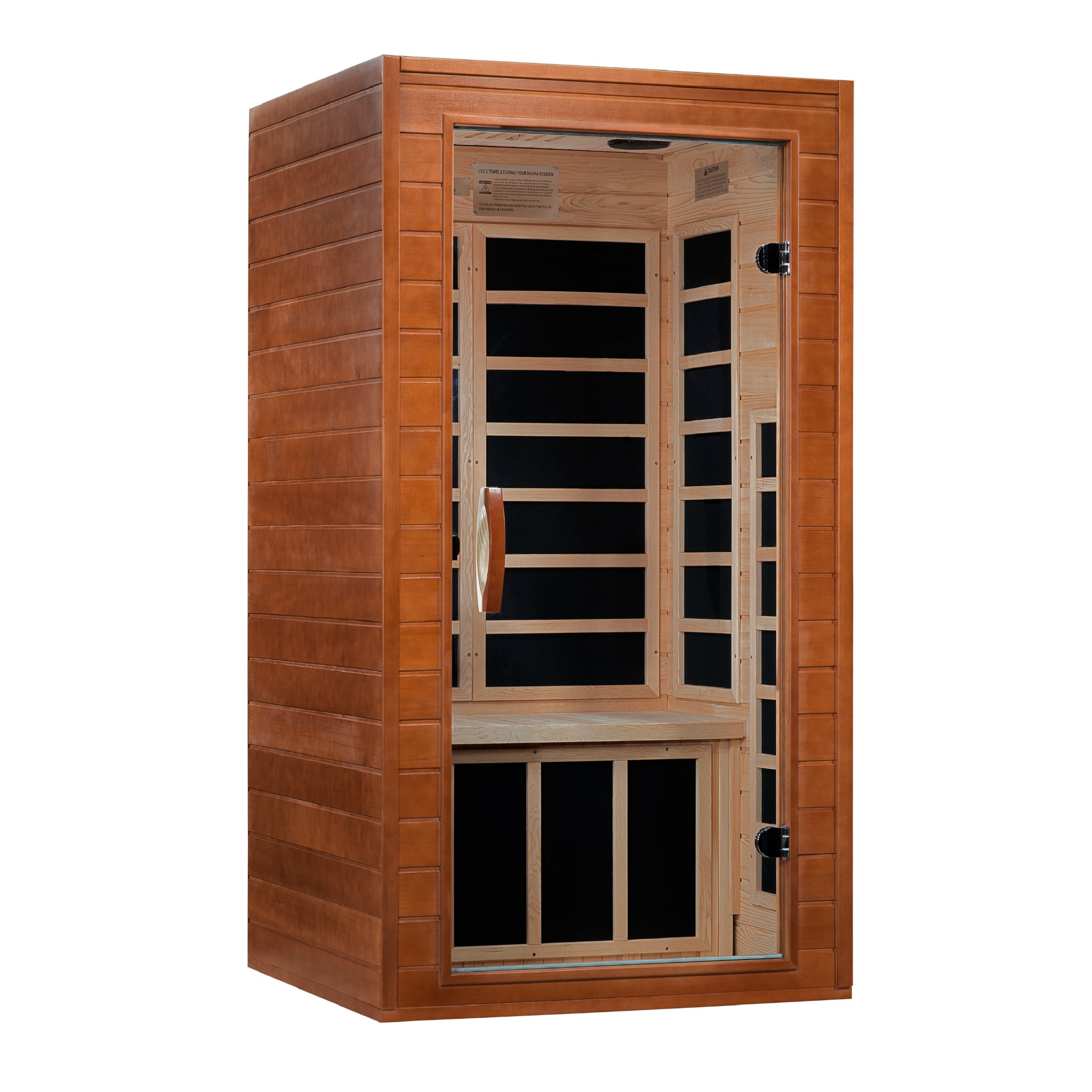 Dynamic Avila Elite 1–2 Person Ultra Low EMF FAR Infrared Sauna (3–5MG) with Chromotherapy & Bluetooth, Canadian Hemlock – DYN-6103-01 Elite