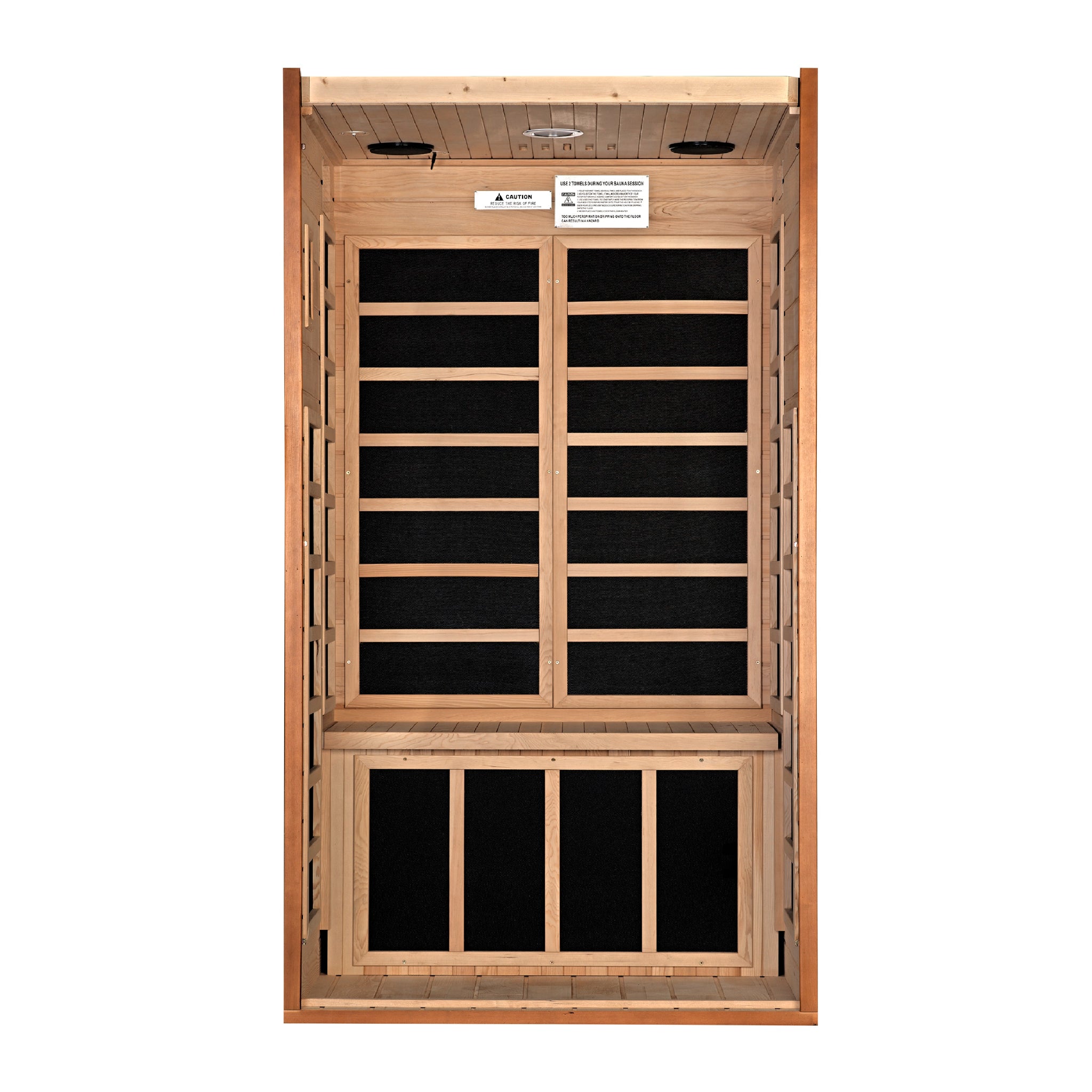 Dynamic Avila 1–2 Person Infrared Sauna, Low EMF FAR Infrared, Canadian Hemlock, Indoor, DYN-6103-01