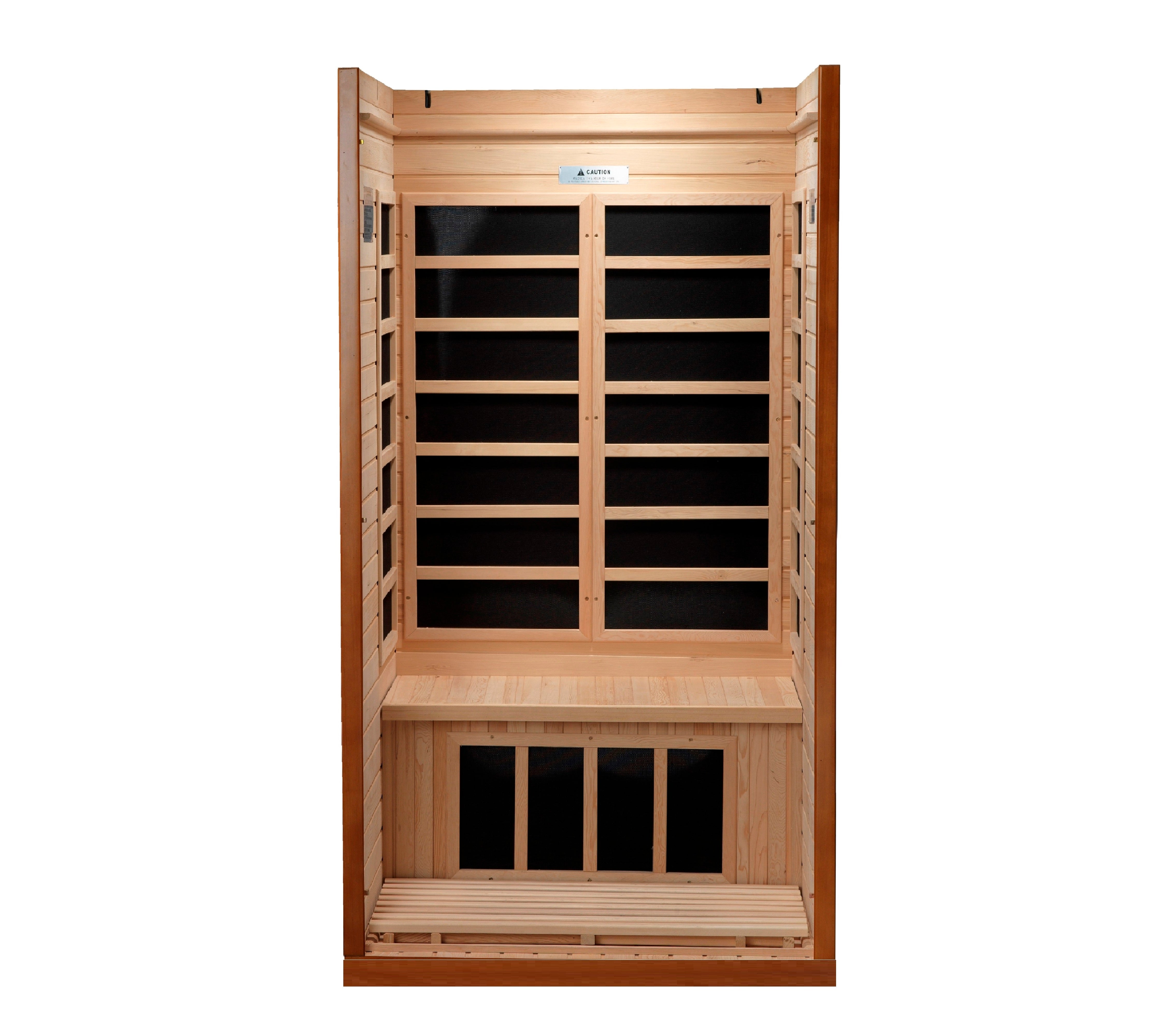 Dynamic Barcelona 1-2 Person Low EMF FAR Infrared Sauna, Canadian Hemlock, Indoor Home Sauna, DYN-6106-01