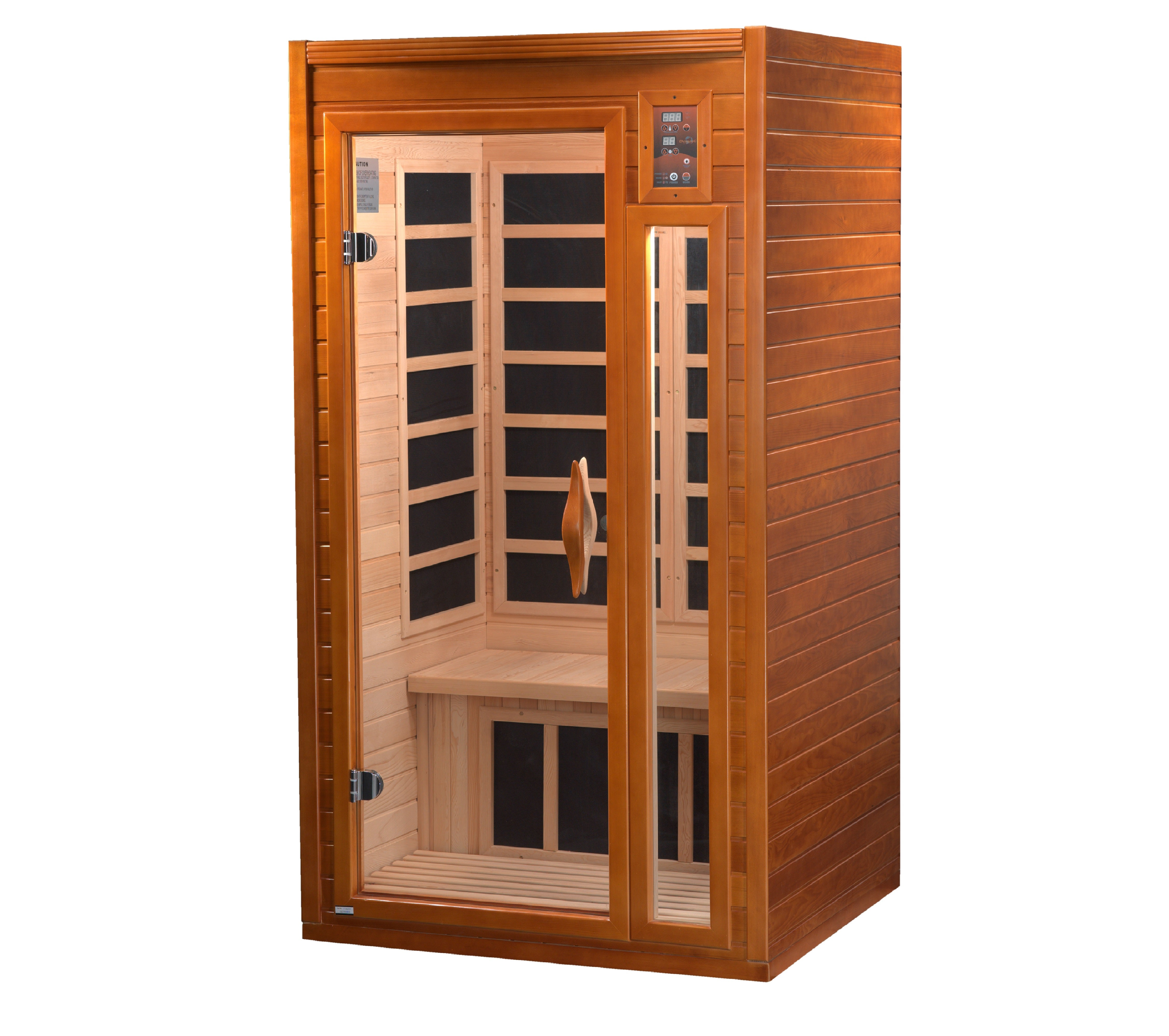 Dynamic Barcelona 1-2 Person Low EMF FAR Infrared Sauna, Canadian Hemlock, Indoor Home Sauna, DYN-6106-01