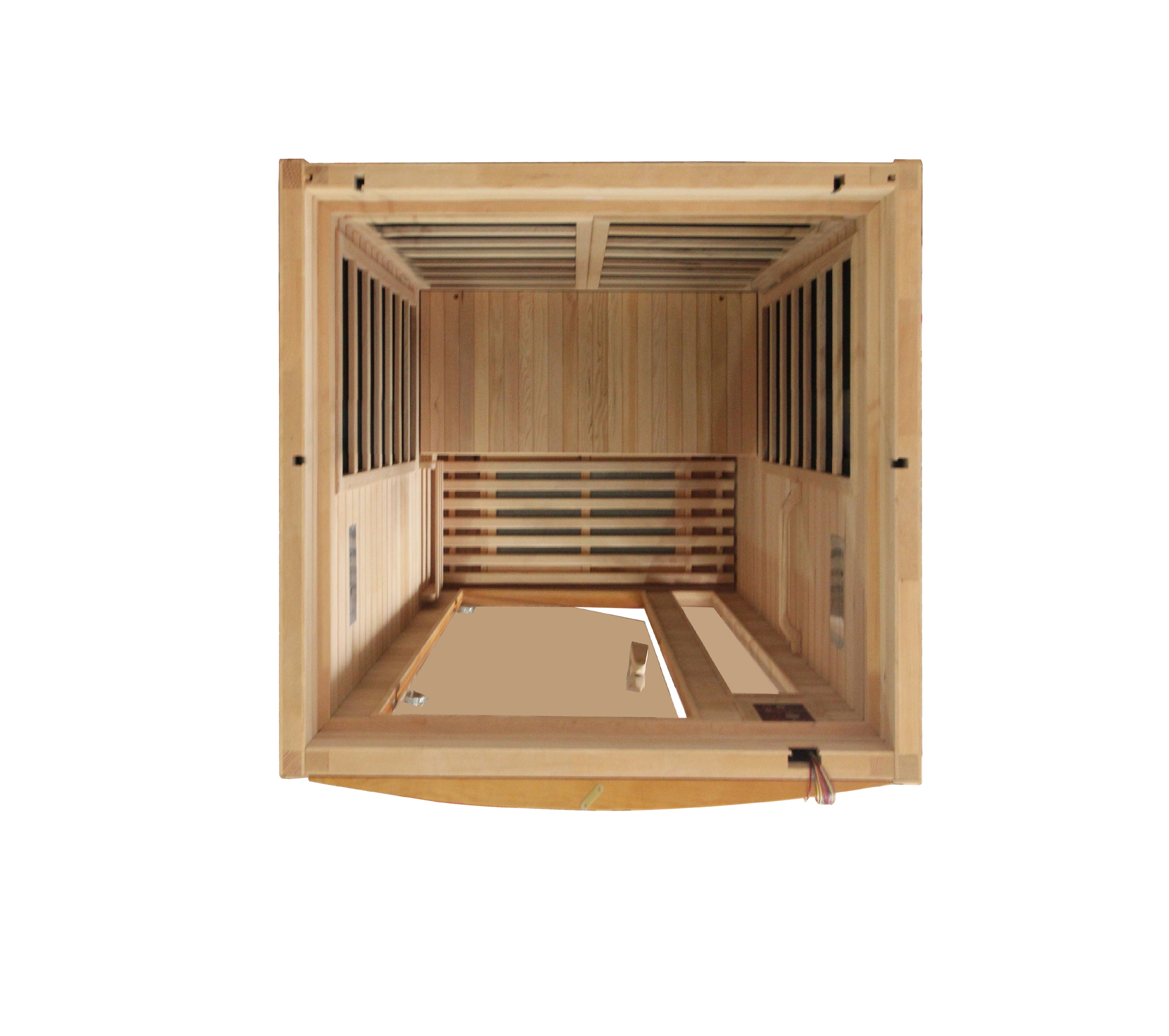 Dynamic Barcelona 1-2 Person Low EMF FAR Infrared Sauna, Canadian Hemlock, Indoor Home Sauna, DYN-6106-01