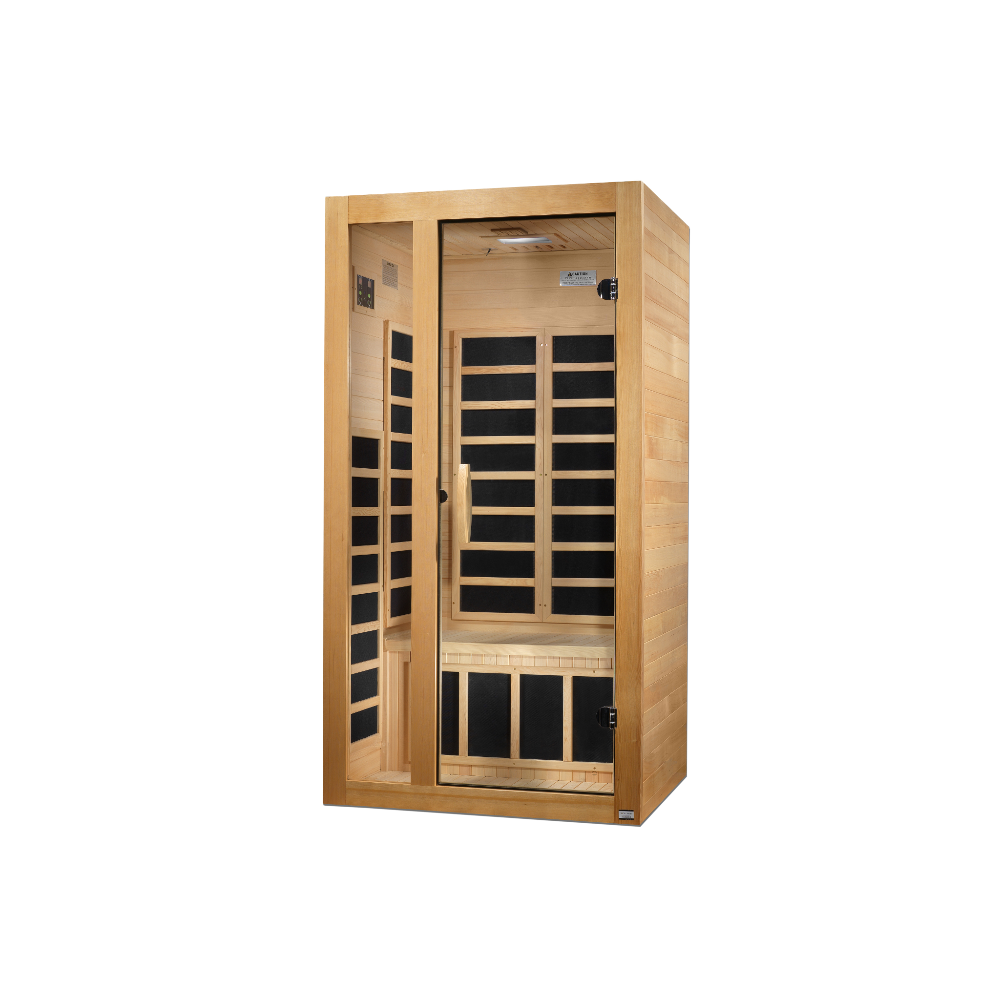 Dynamic Gracia 1–2 Person Infrared Sauna, Low EMF FAR Infrared, Canadian Hemlock, Indoor, DYN-6119-01