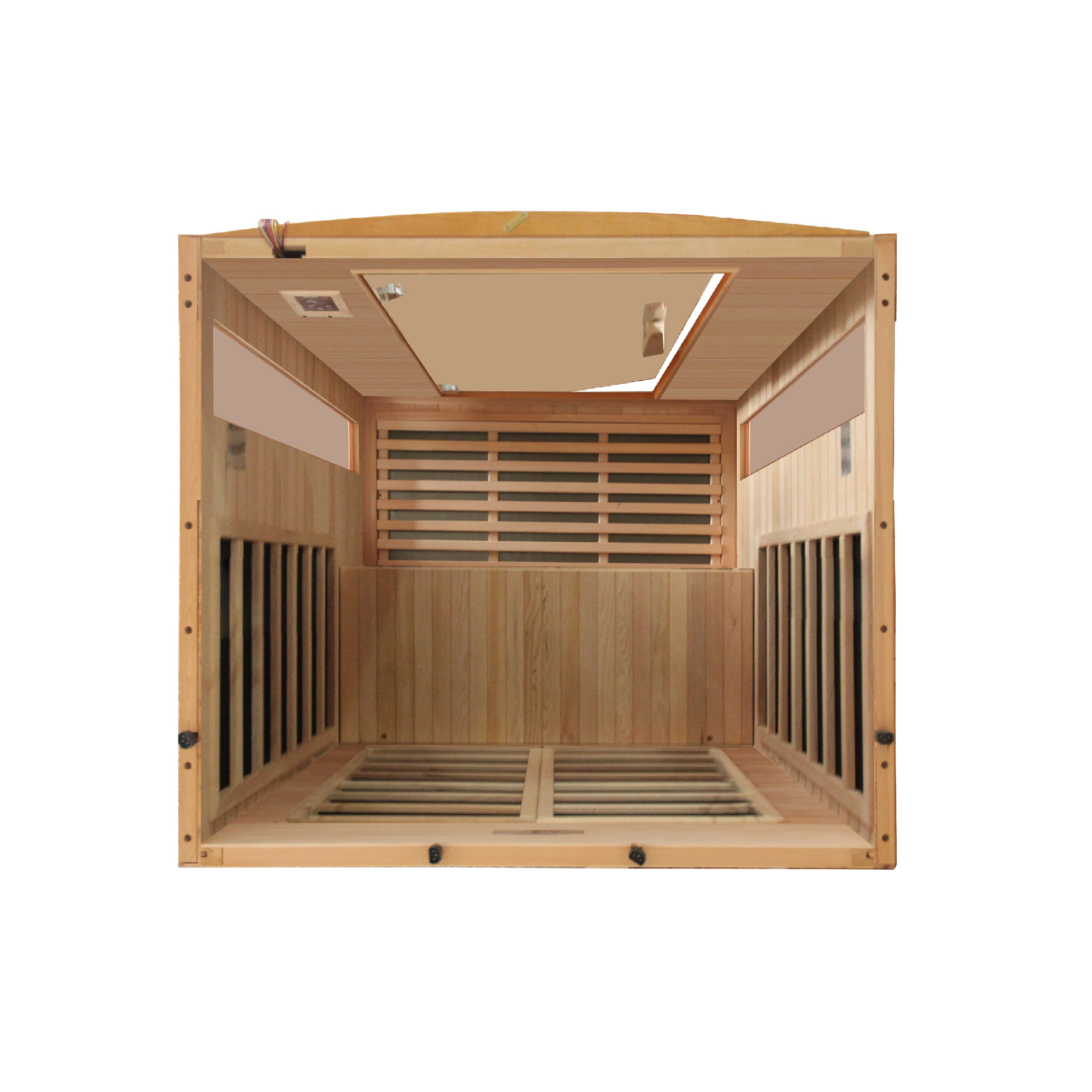 Dynamic Versailles 2 Person Infrared Sauna, Low EMF FAR Infrared, Canadian Hemlock, Indoor, DYN-6202-03