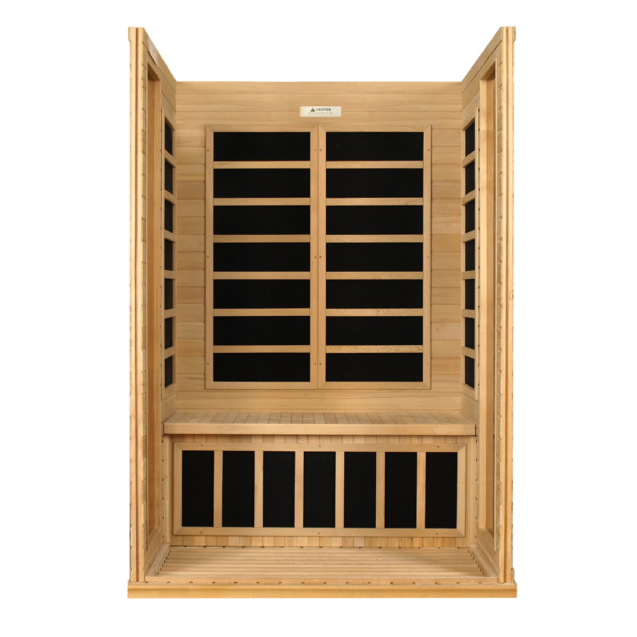 Dynamic Versailles 2 Person Infrared Sauna, Low EMF FAR Infrared, Canadian Hemlock, Indoor, DYN-6202-03